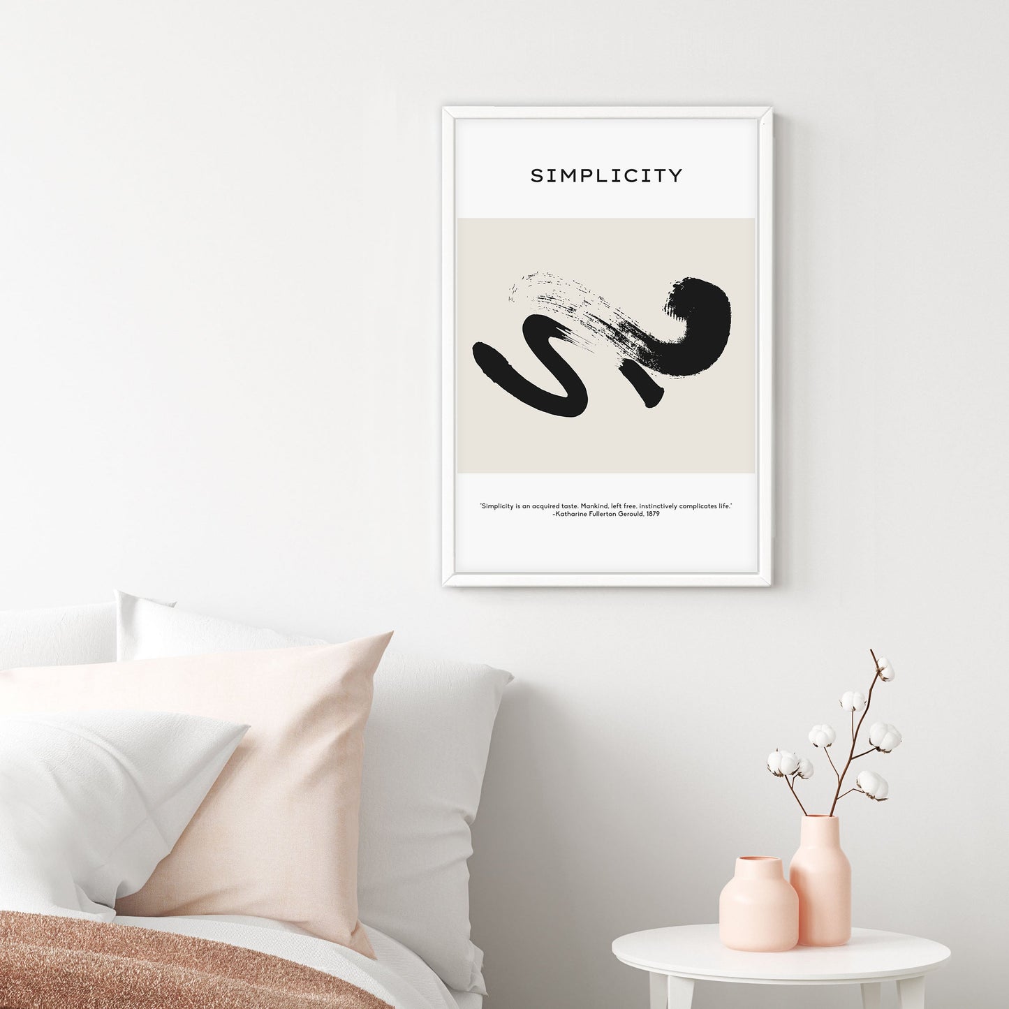 Ethan Taylor 'Abstract Shapes Beige' Framed Art Print