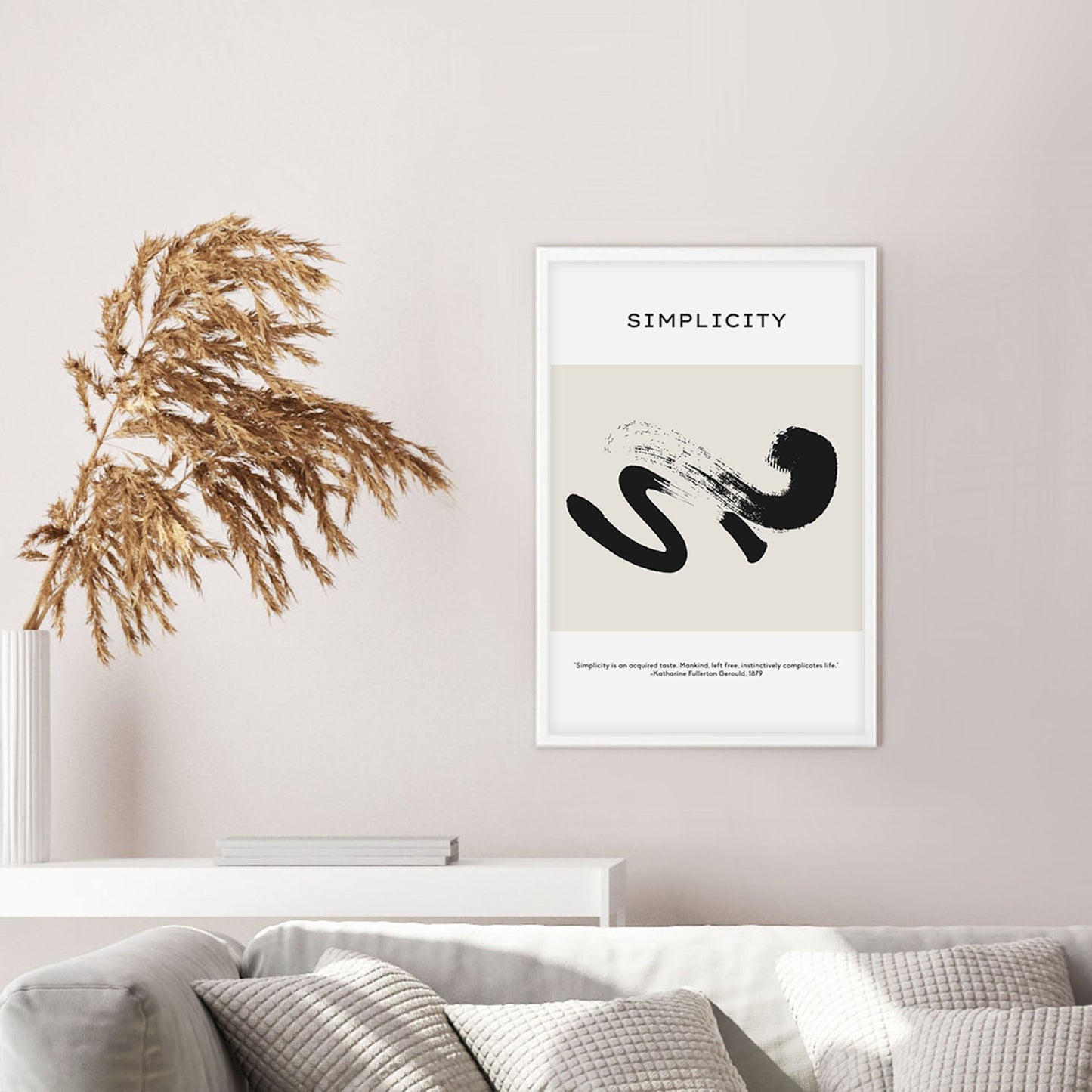 Ethan Taylor 'Abstract Shapes Beige' Framed Art Print