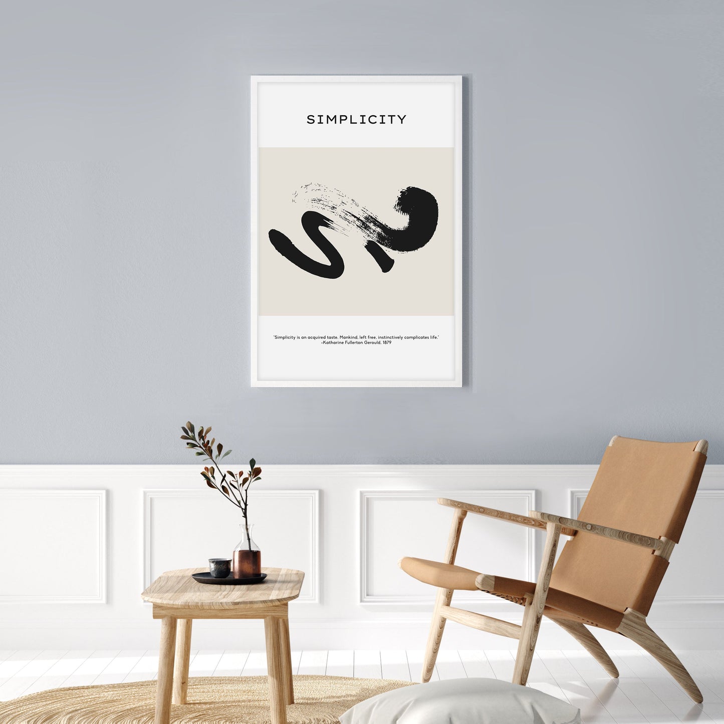 Ethan Taylor 'Abstract Shapes Beige' Framed Art Print