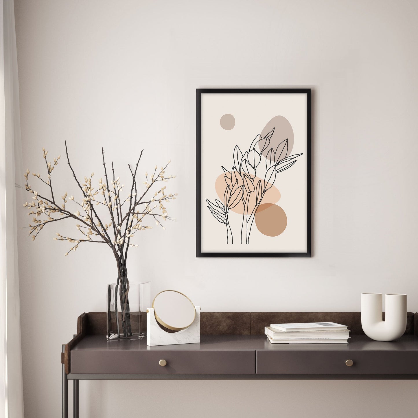 Ethan Taylor 'Beige Botanicals' Framed Art Print