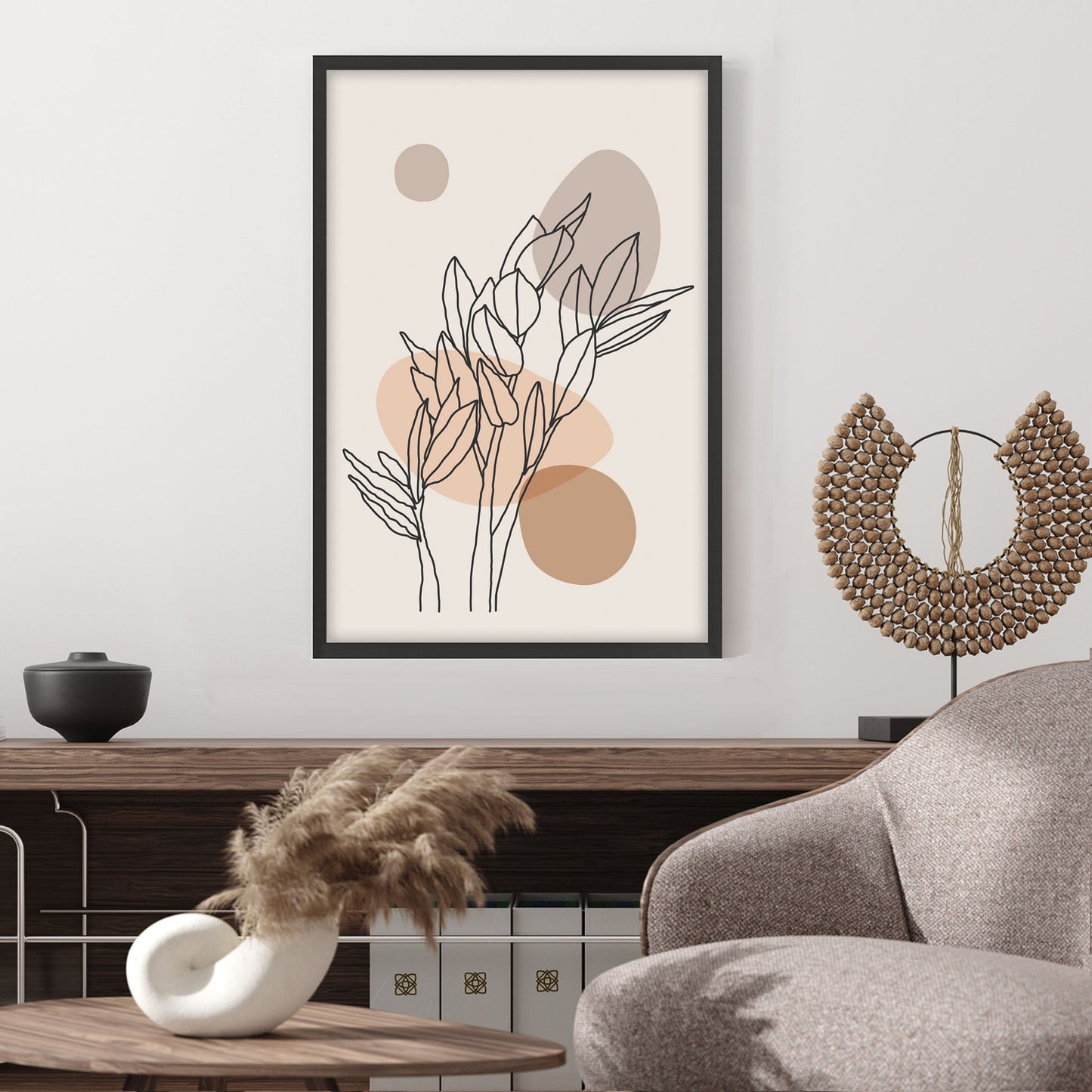 Ethan Taylor 'Beige Botanicals' Framed Art Print