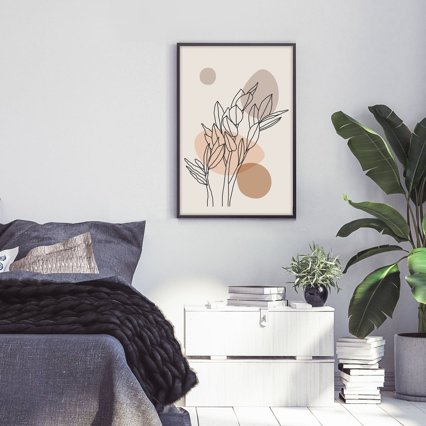 Ethan Taylor 'Beige Botanicals' Framed Art Print