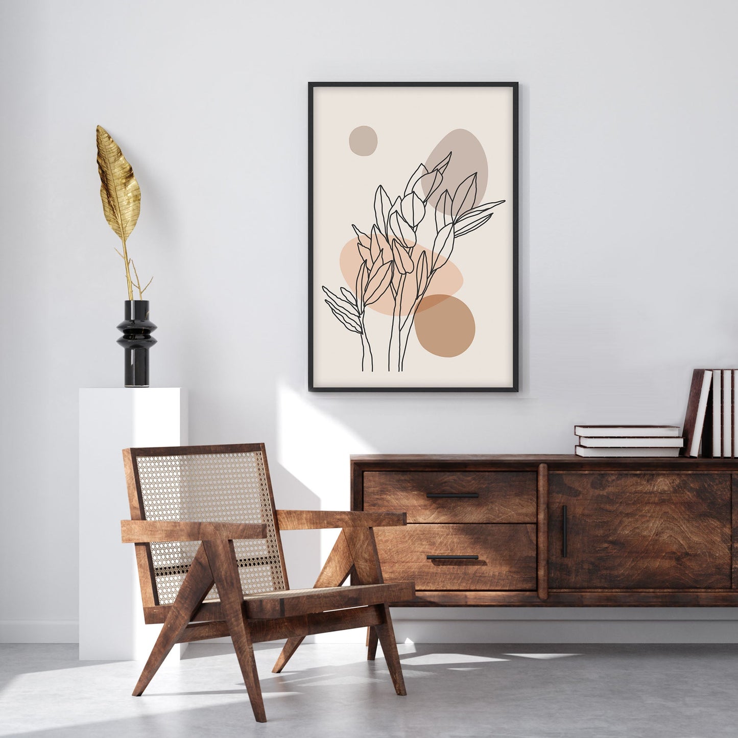 Ethan Taylor 'Beige Botanicals' Framed Art Print