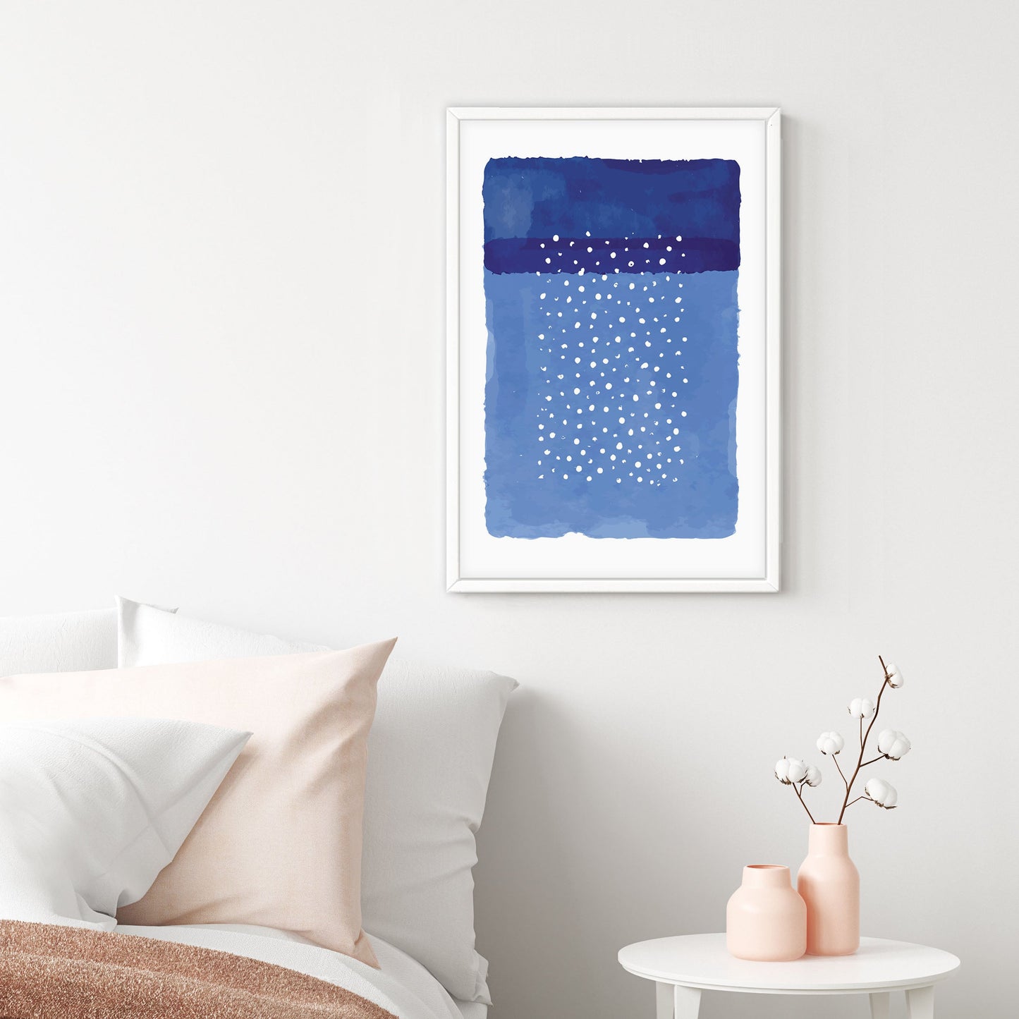 Ethan Taylor 'Polka Dots Blue' Framed Art Print