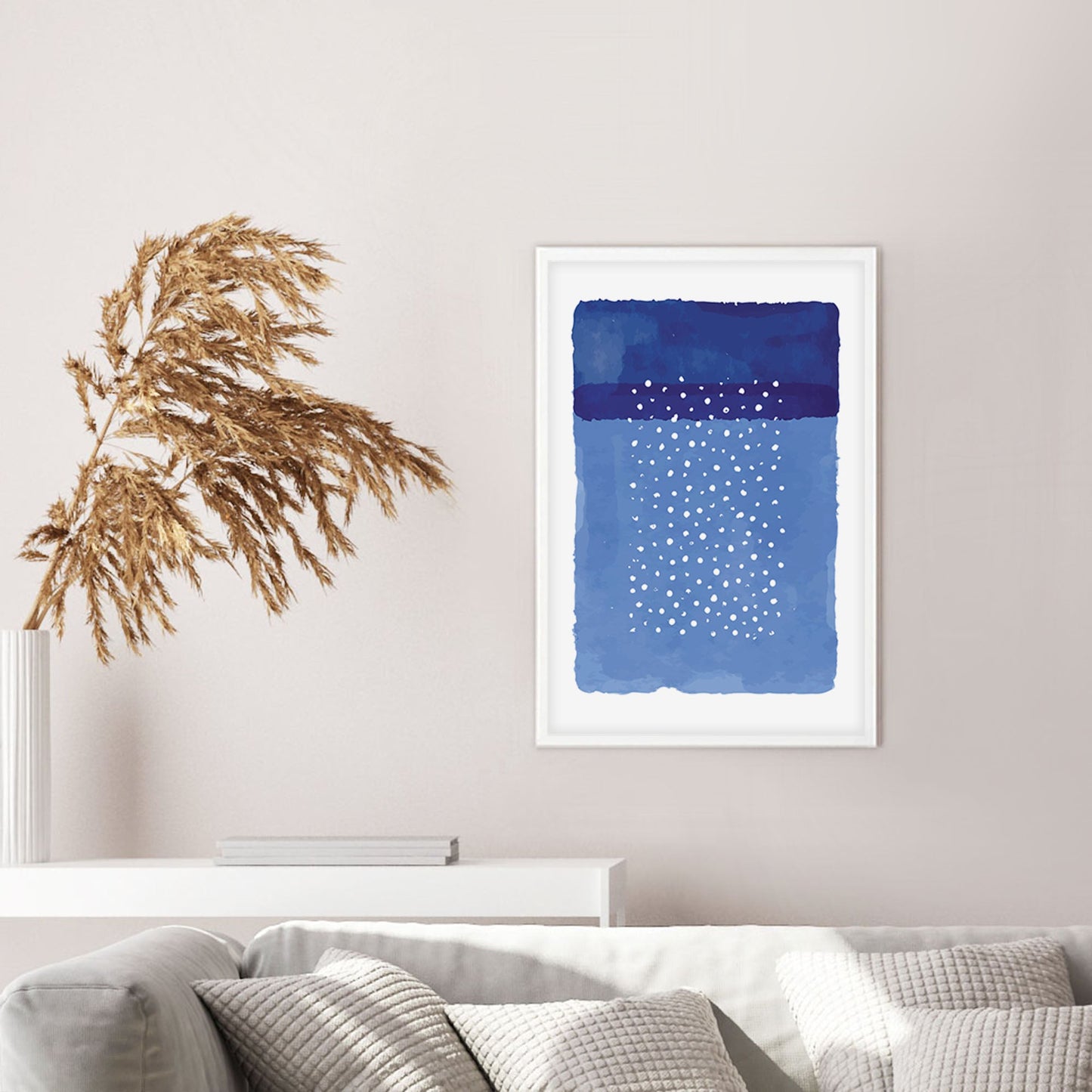 Ethan Taylor 'Polka Dots Blue' Framed Art Print