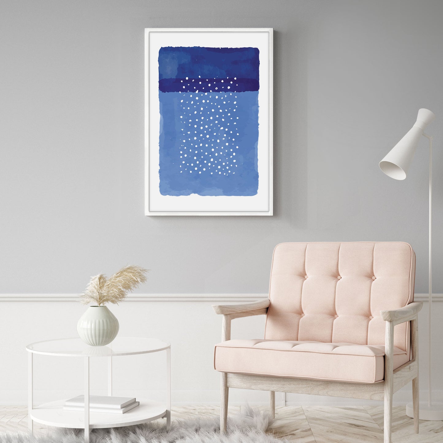 Ethan Taylor 'Polka Dots Blue' Framed Art Print