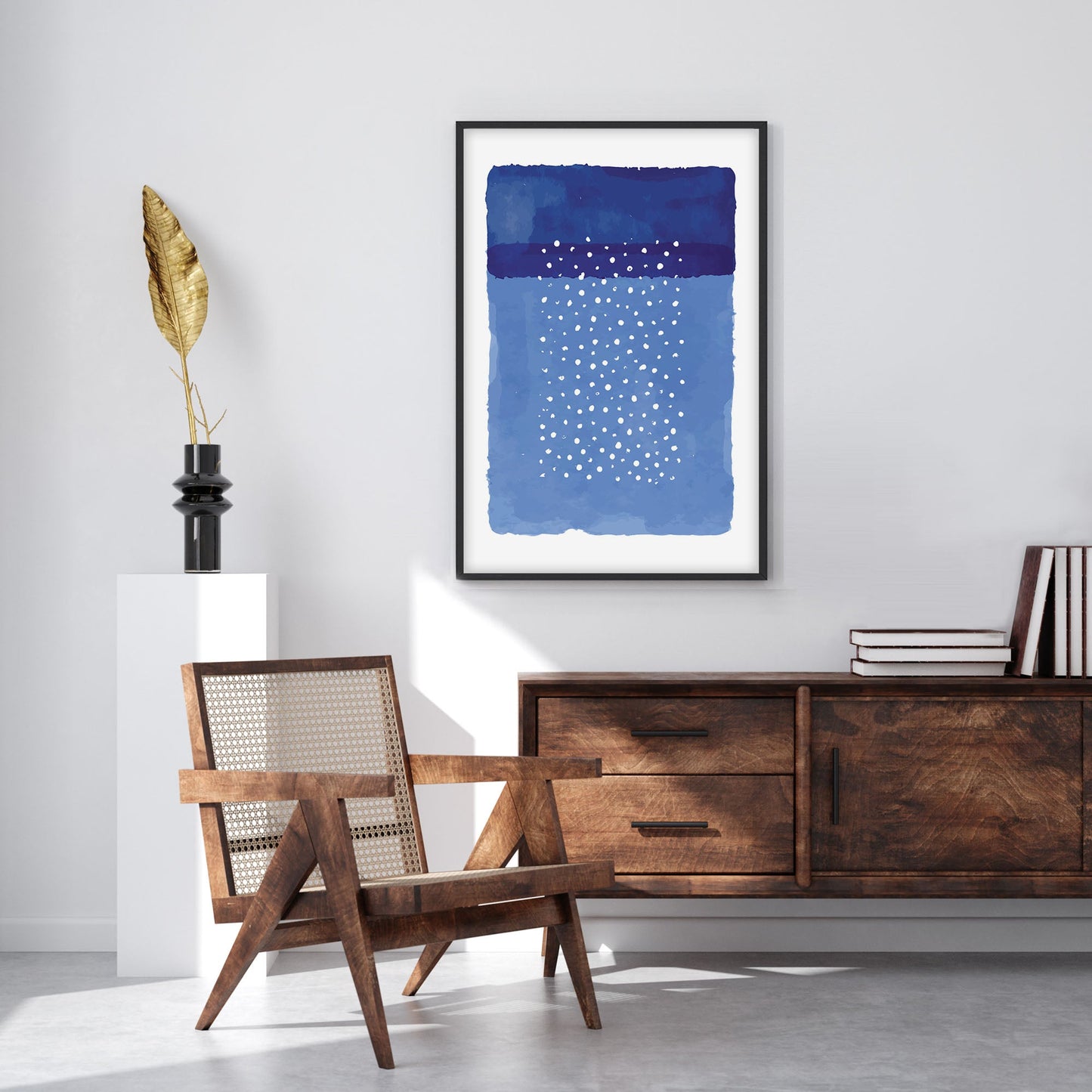 Ethan Taylor 'Polka Dots Blue' Framed Art Print