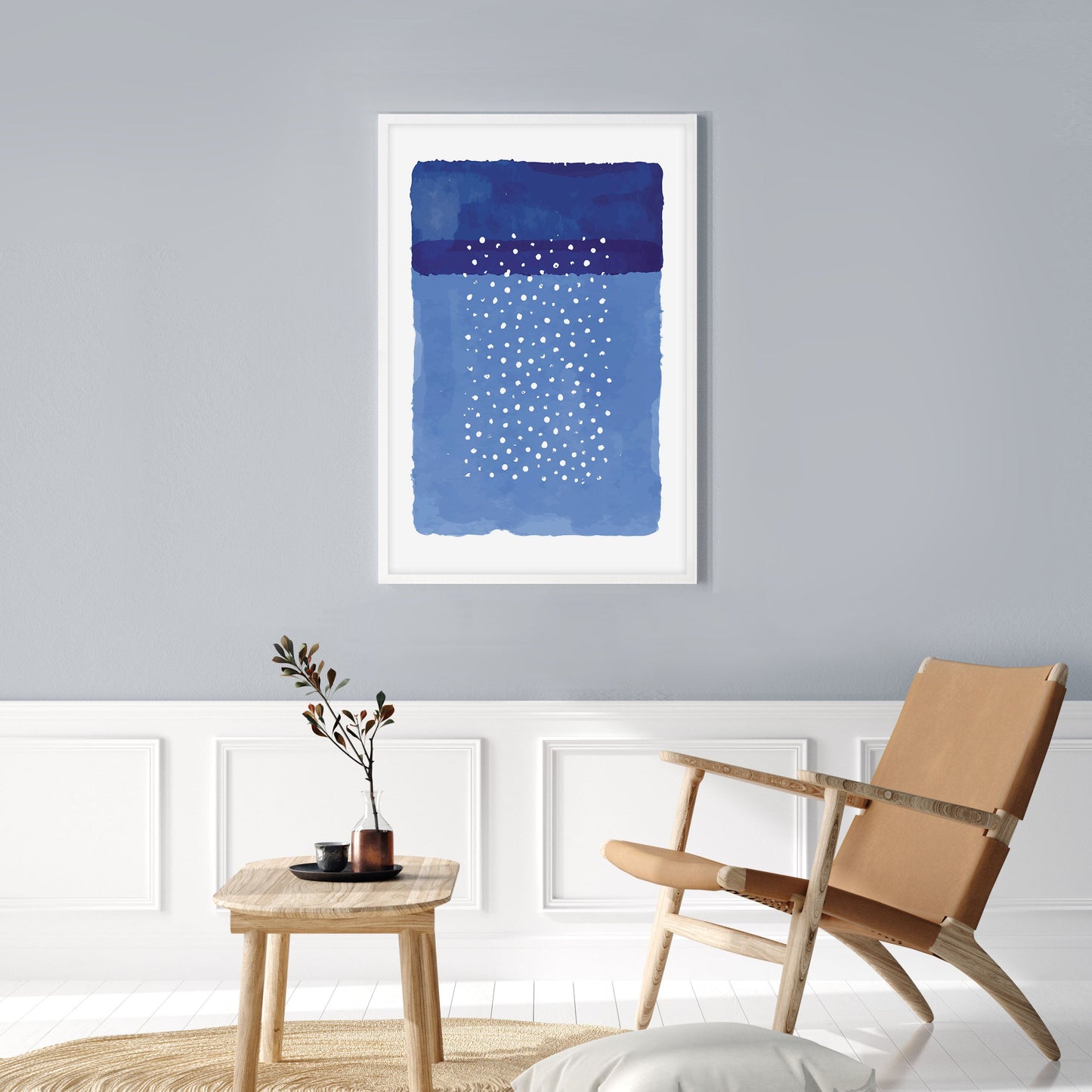 Ethan Taylor 'Polka Dots Blue' Framed Art Print