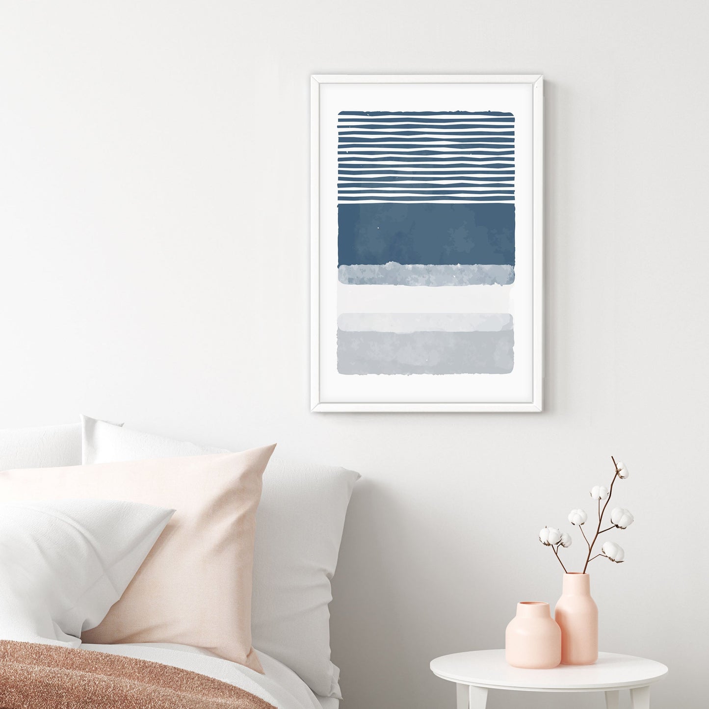 Ethan Taylor 'Blue Shapes' Framed Art Print