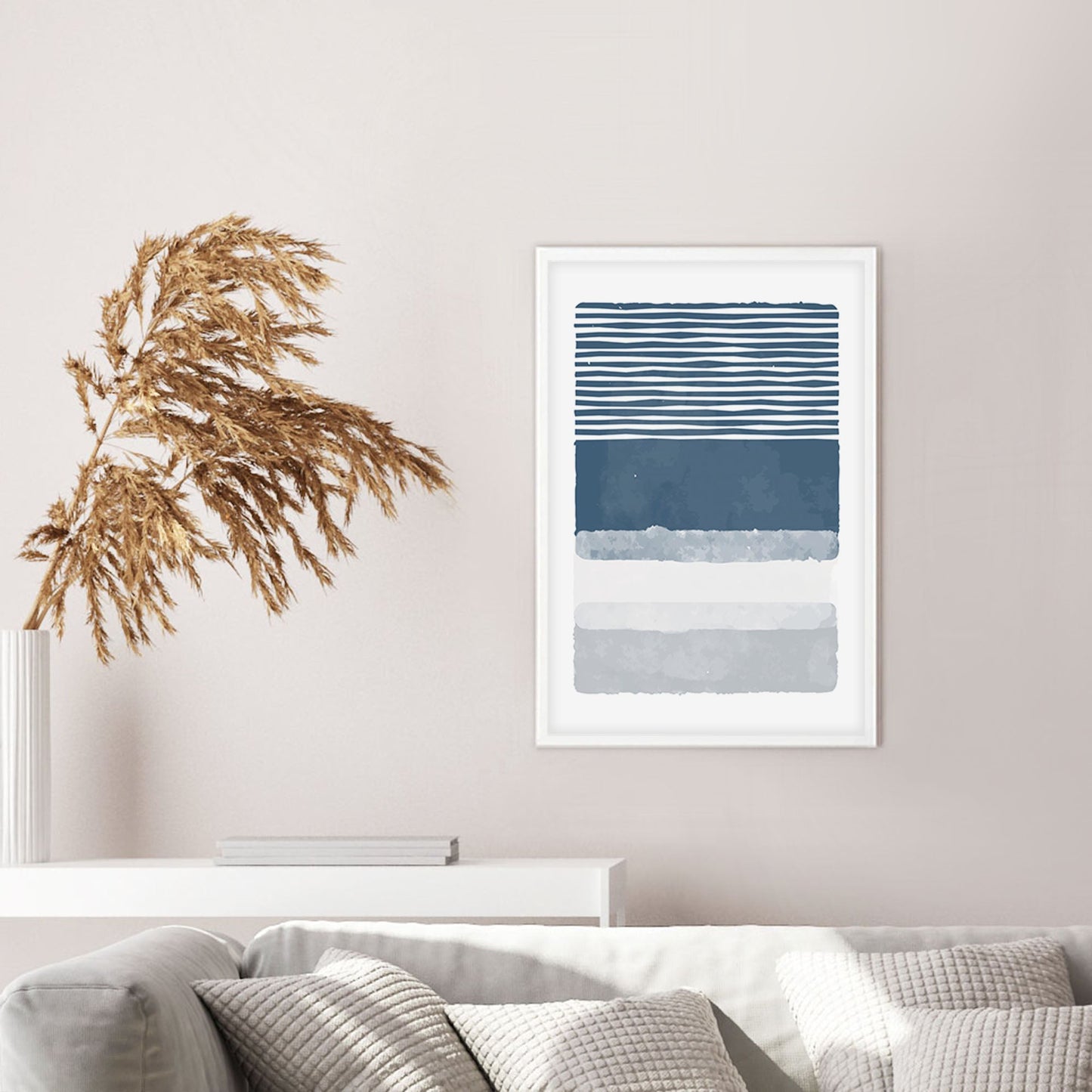 Ethan Taylor 'Blue Shapes' Framed Art Print