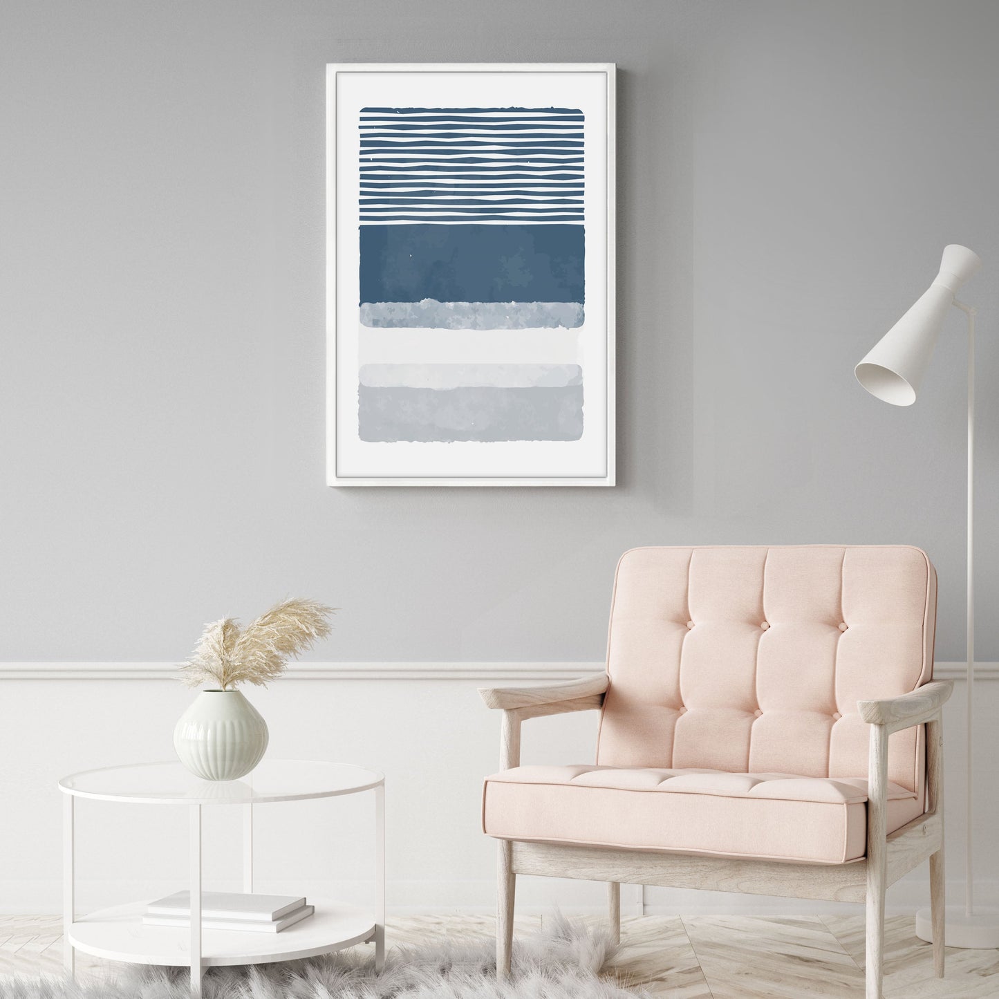 Ethan Taylor 'Blue Shapes' Framed Art Print