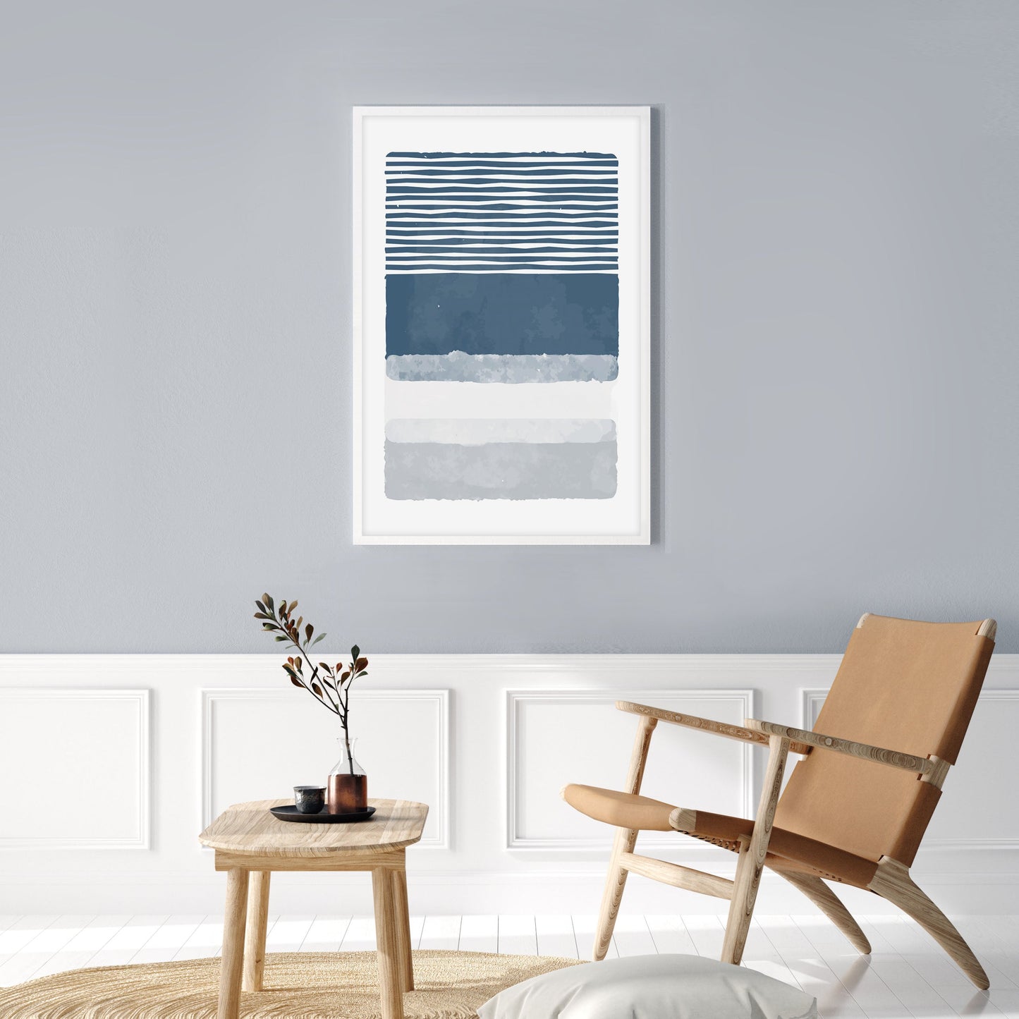 Ethan Taylor 'Blue Shapes' Framed Art Print