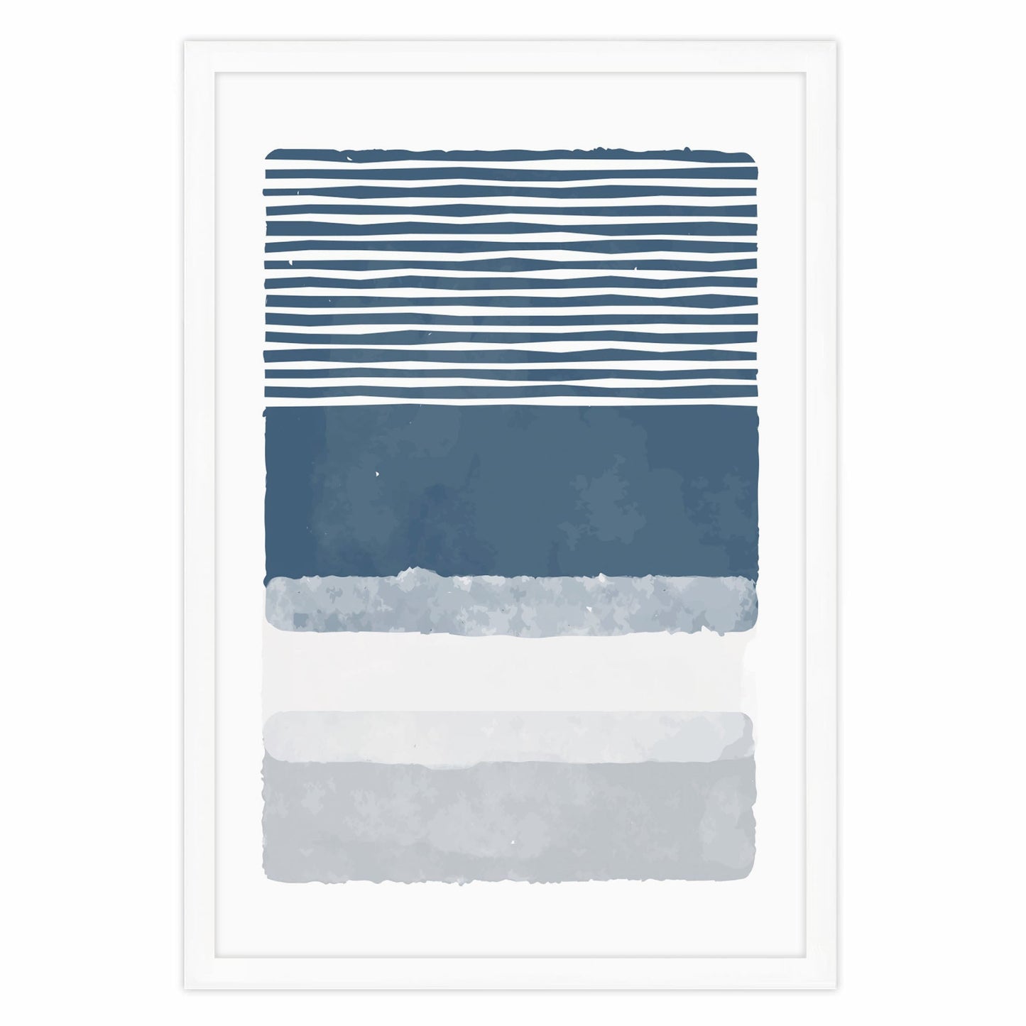 Ethan Taylor 'Blue Shapes' Framed Art Print