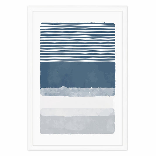 Ethan Taylor 'Blue Shapes' Framed Art Print