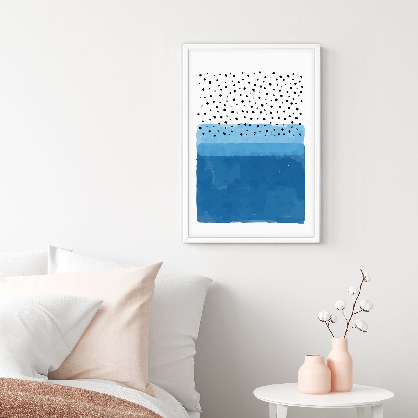 Ethan Taylor 'Blue and White Abstract' Framed Art Print