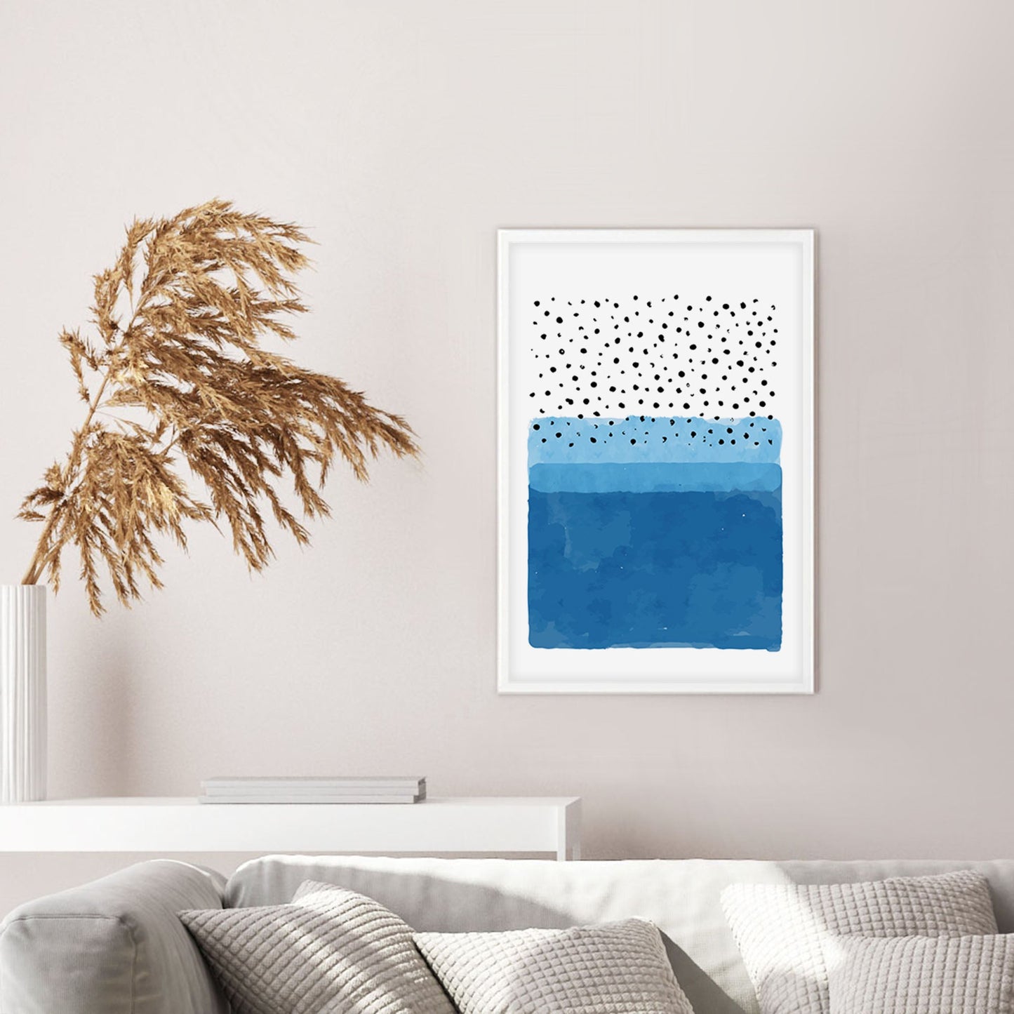 Ethan Taylor 'Blue and White Abstract' Framed Art Print