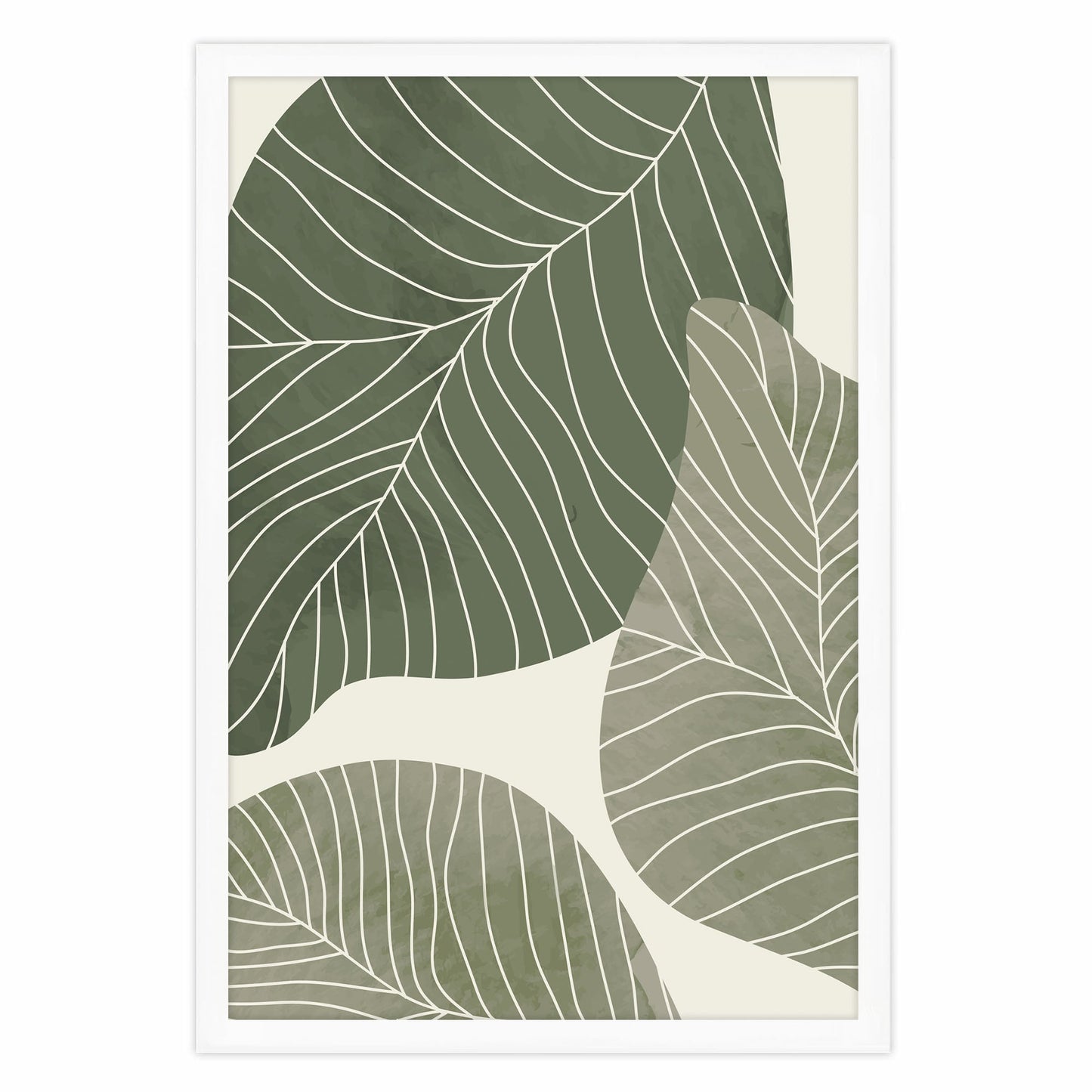 Ethan Taylor 'Sage Green Leaves' Framed Art Print