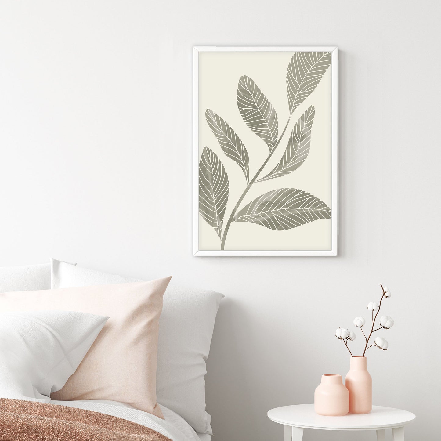 Ethan Taylor 'Sage Green Leaves II' Framed Art Print