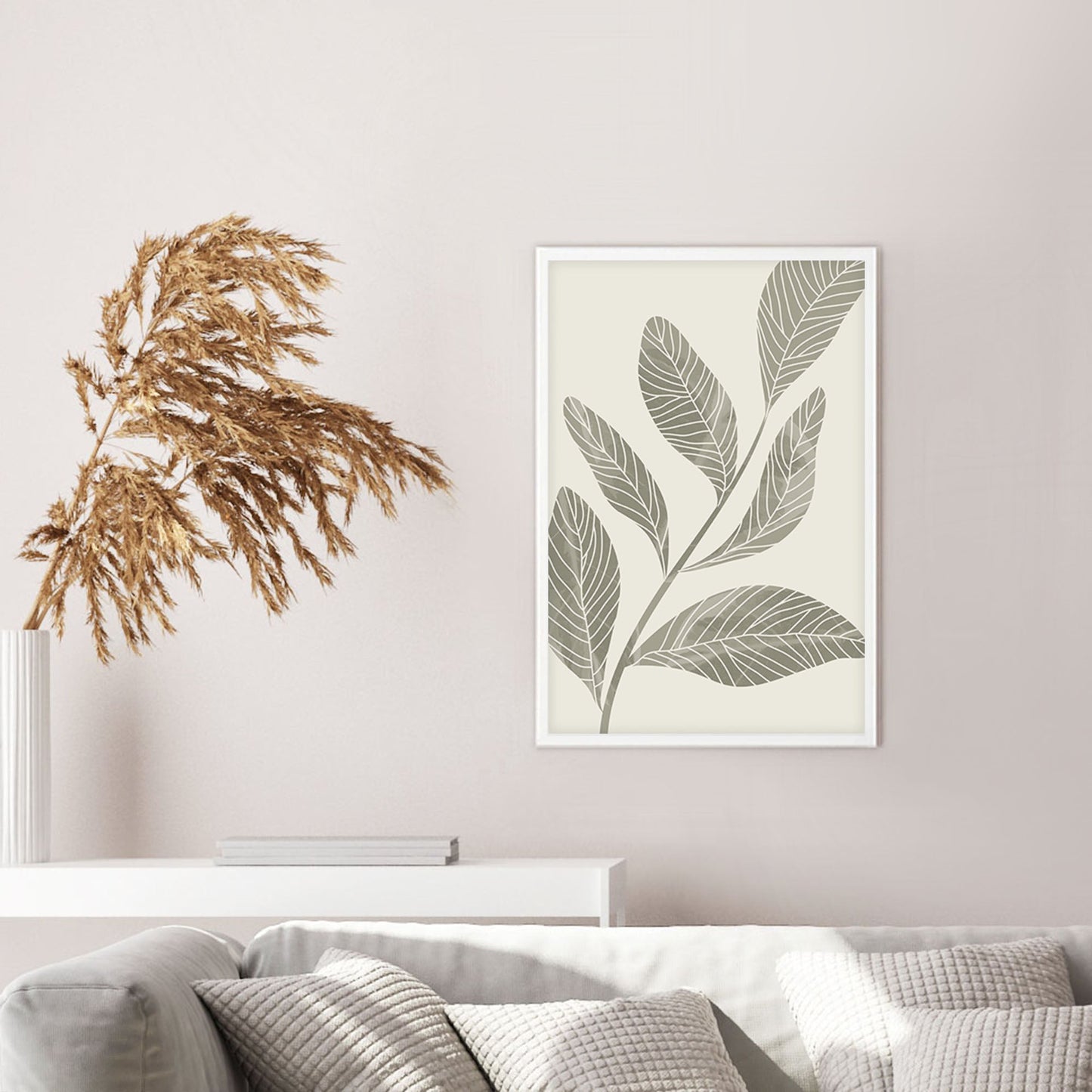 Ethan Taylor 'Sage Green Leaves II' Framed Art Print