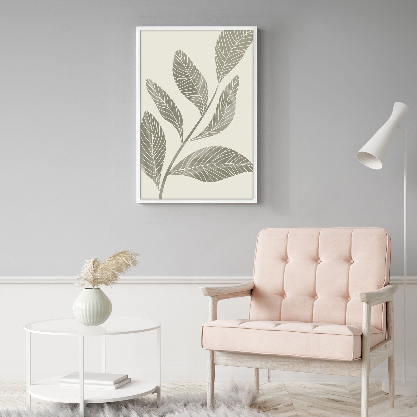 Ethan Taylor 'Sage Green Leaves II' Framed Art Print