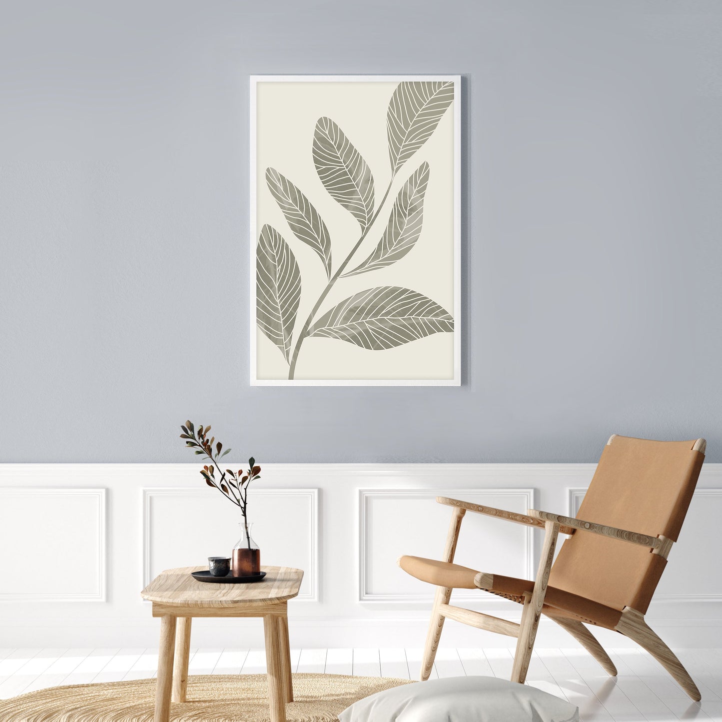 Ethan Taylor 'Sage Green Leaves II' Framed Art Print