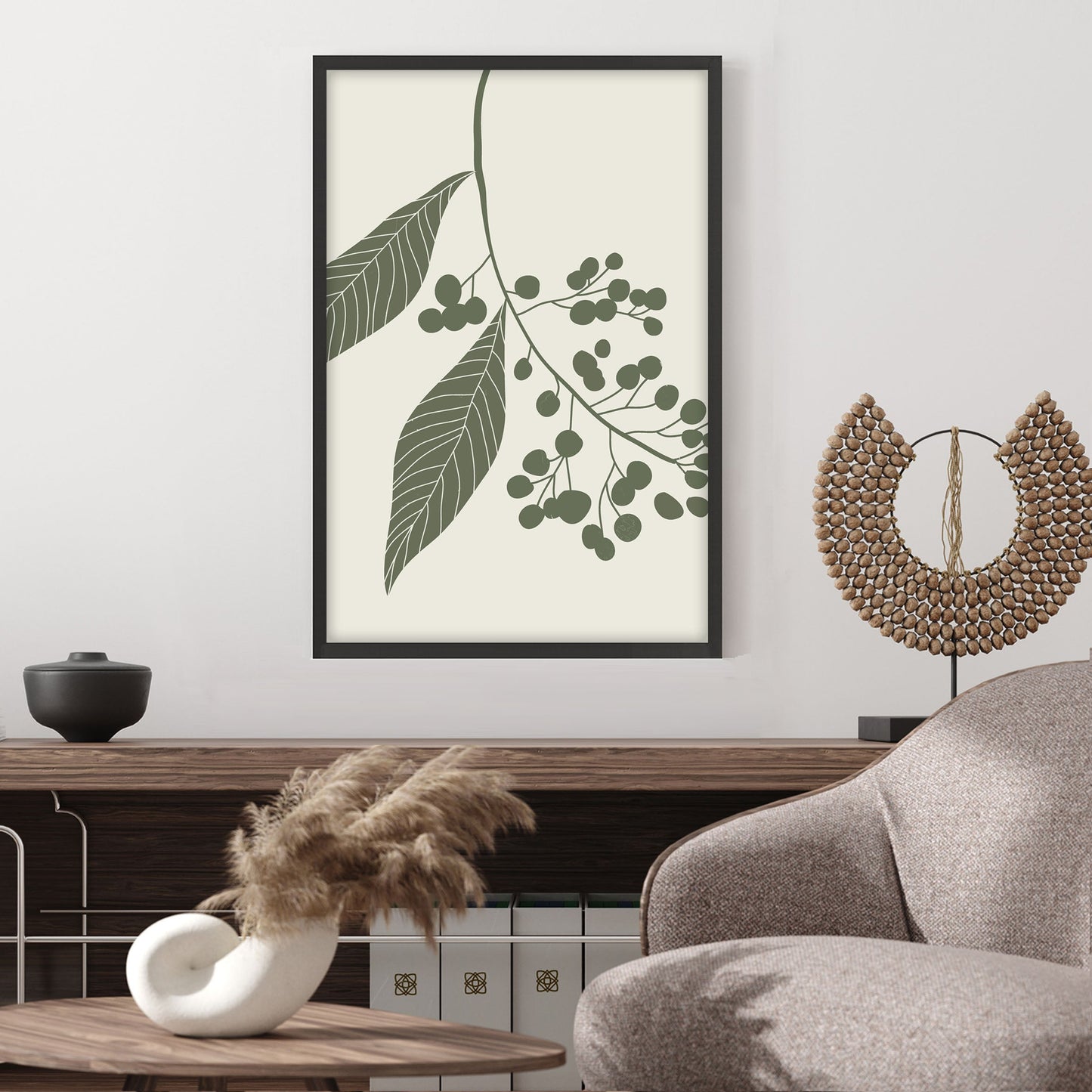 Ethan Taylor 'Sage Green Leaves III' Framed Art Print