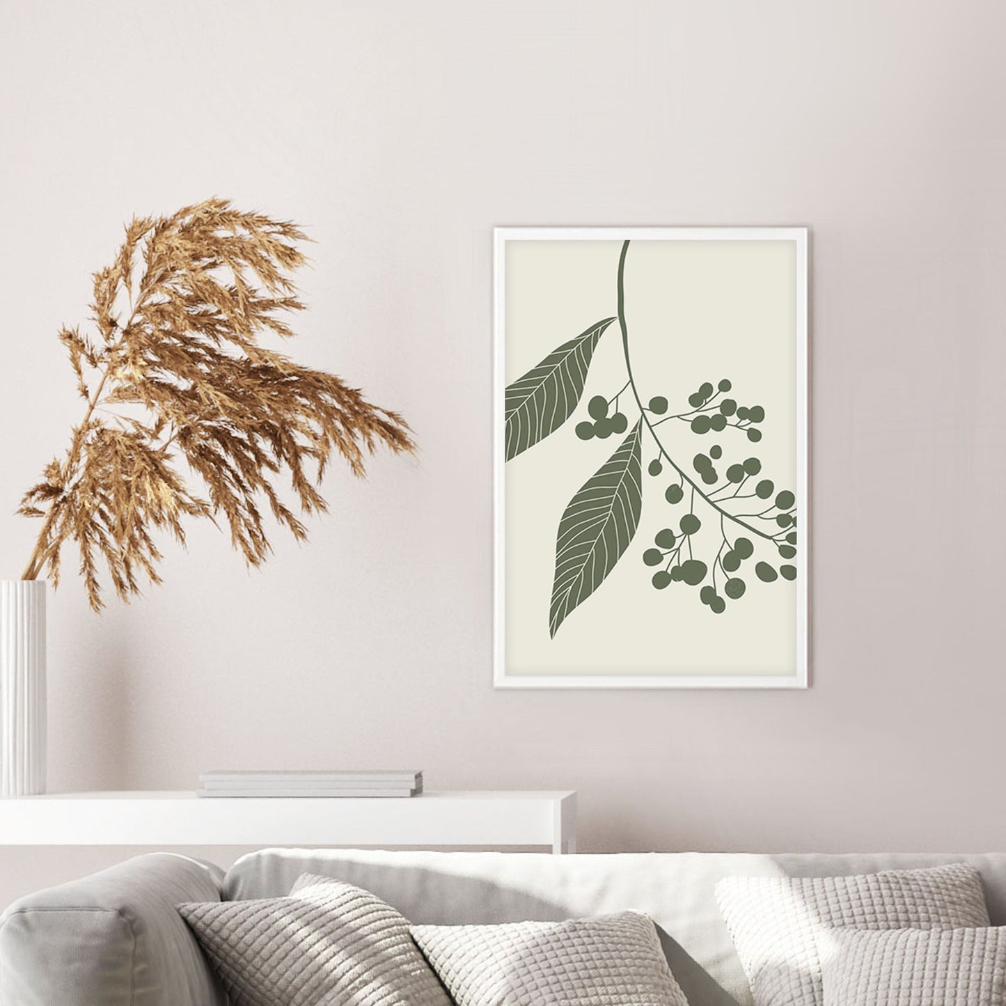 Ethan Taylor 'Sage Green Leaves III' Framed Art Print