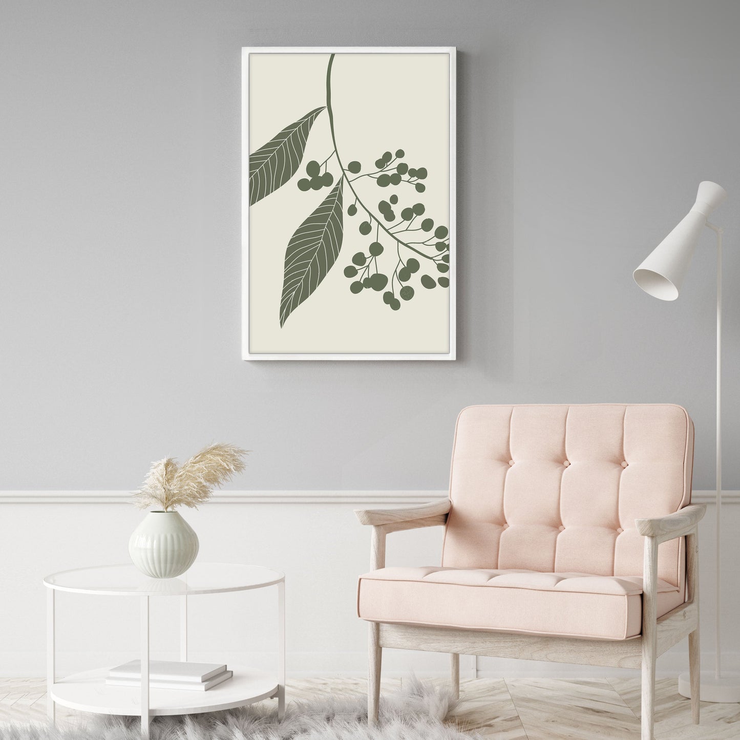 Ethan Taylor 'Sage Green Leaves III' Framed Art Print