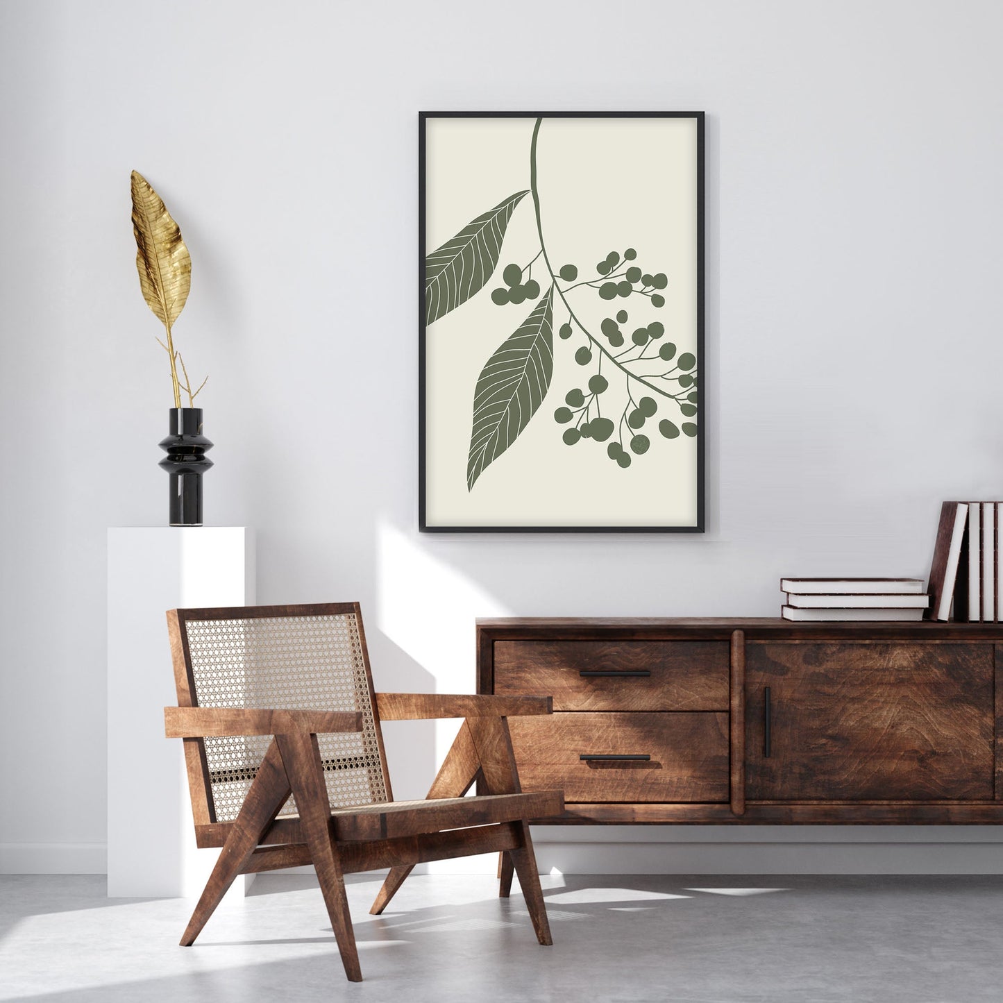 Ethan Taylor 'Sage Green Leaves III' Framed Art Print