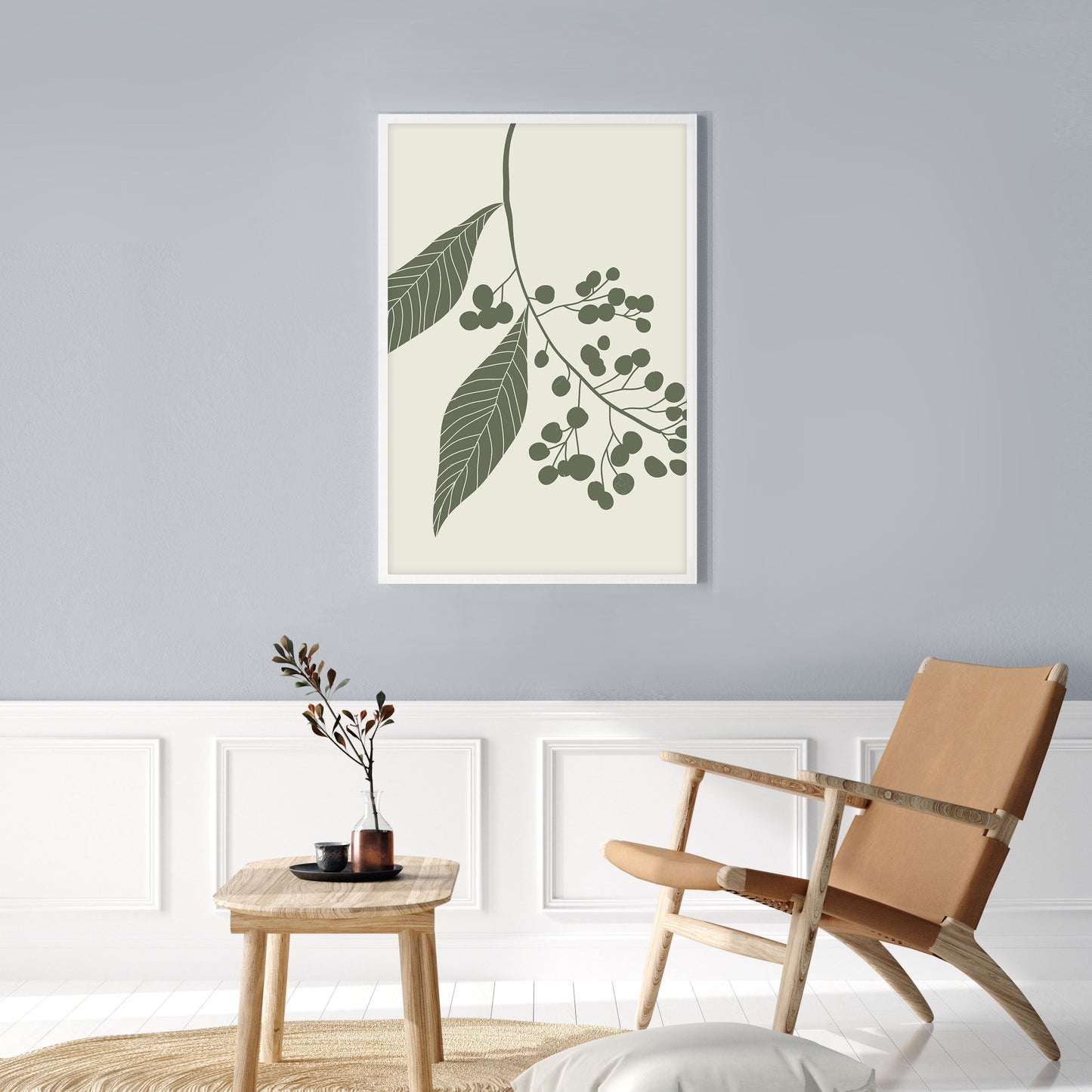 Ethan Taylor 'Sage Green Leaves III' Framed Art Print