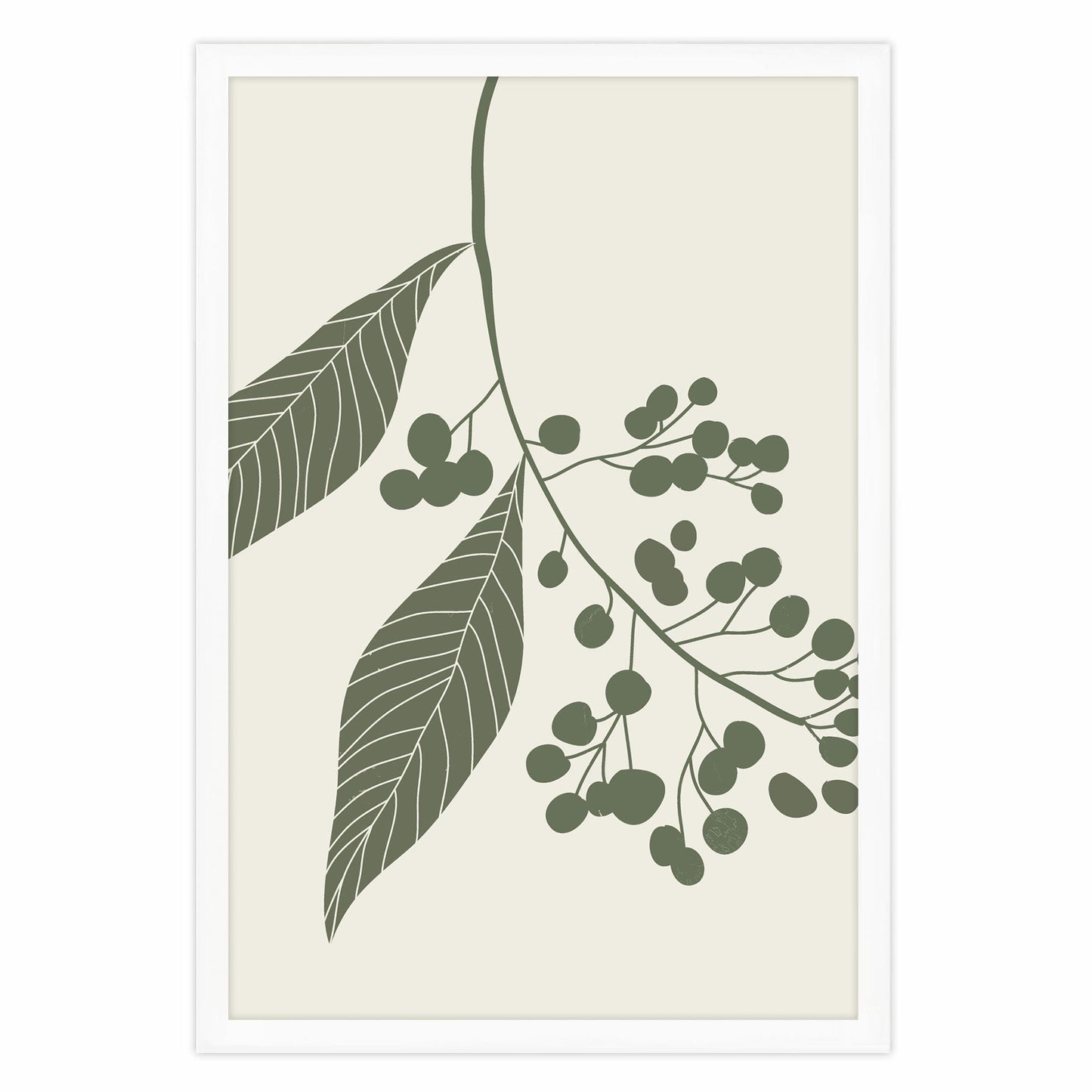 Ethan Taylor 'Sage Green Leaves III' Framed Art Print