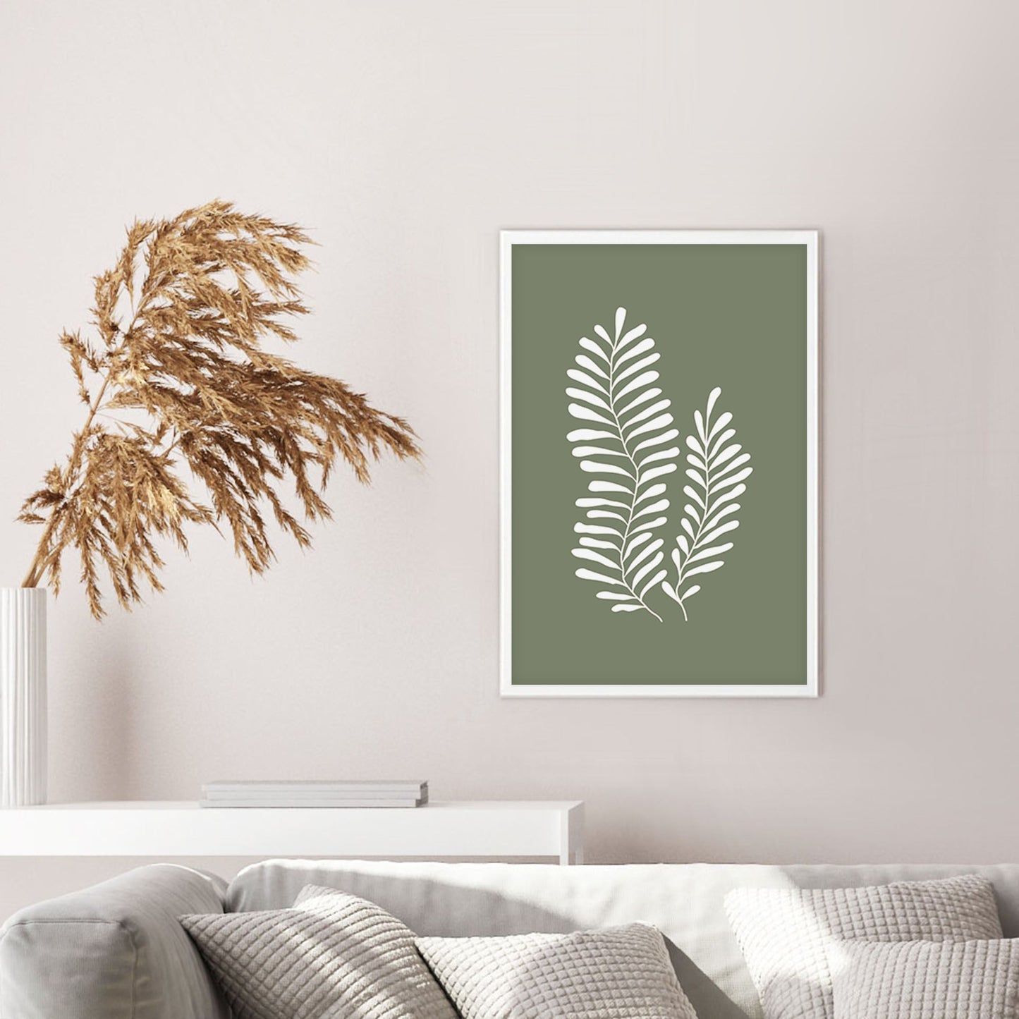 Ethan Taylor 'Sage Green Leaf' Framed Art Print