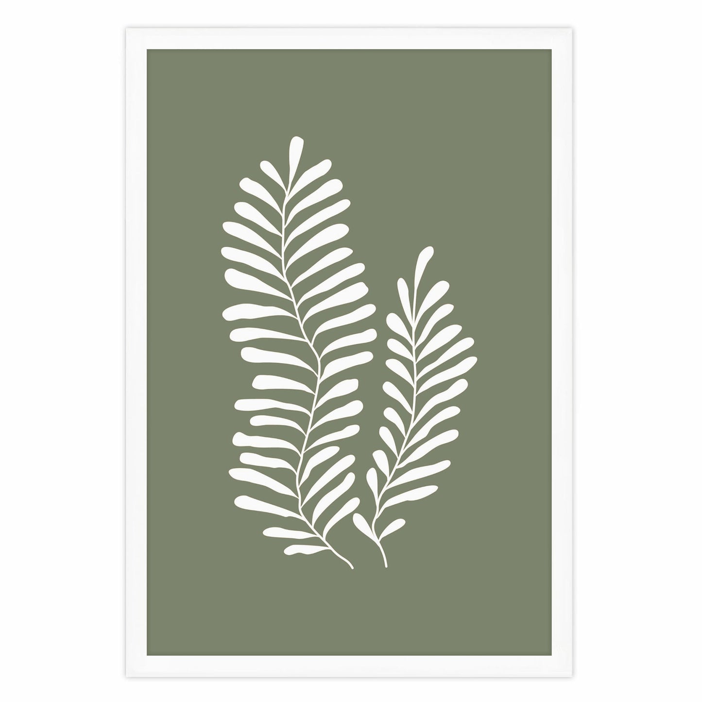 Ethan Taylor 'Sage Green Leaf' Framed Art Print