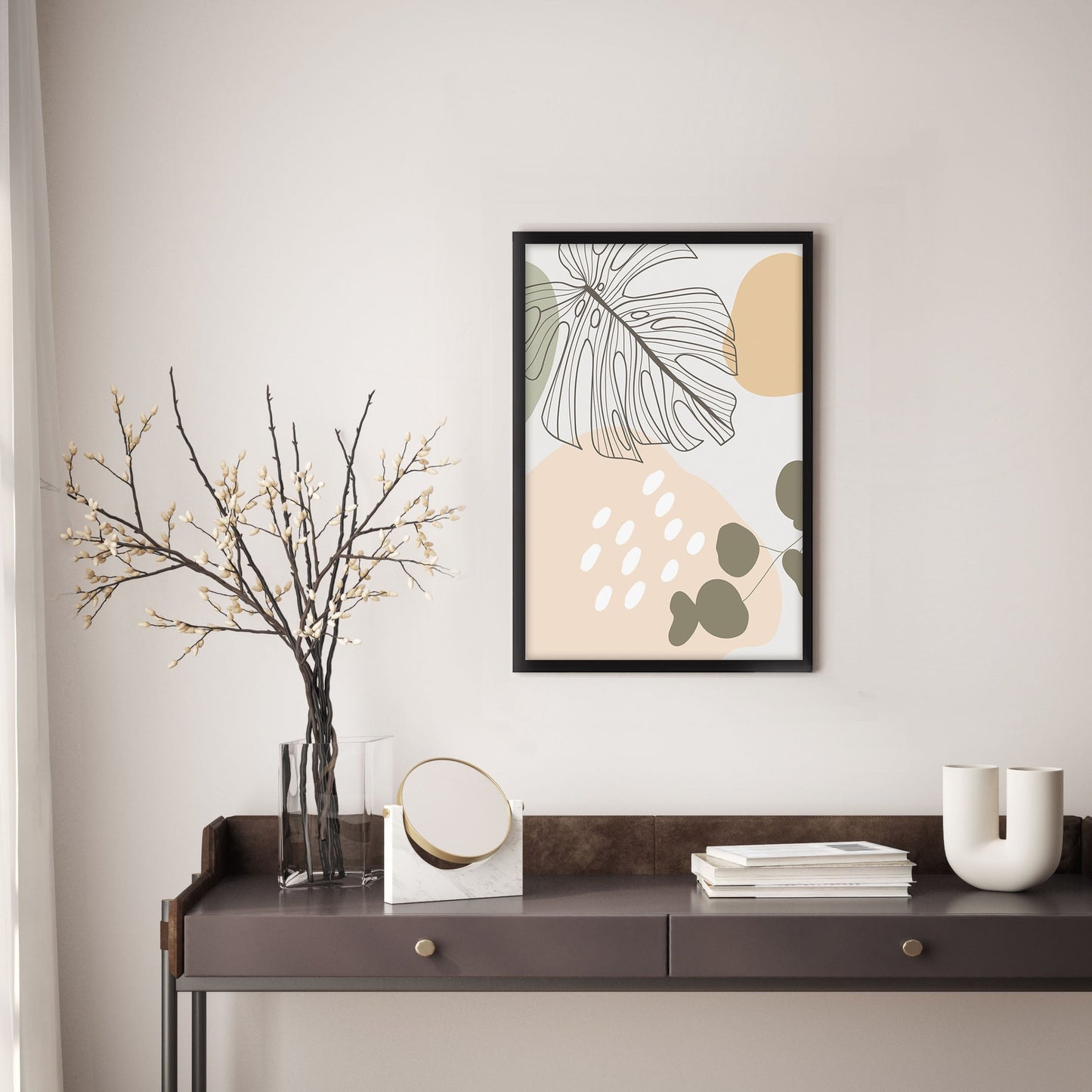 Ethan Taylor 'Retro Leaves II' Framed Art Print