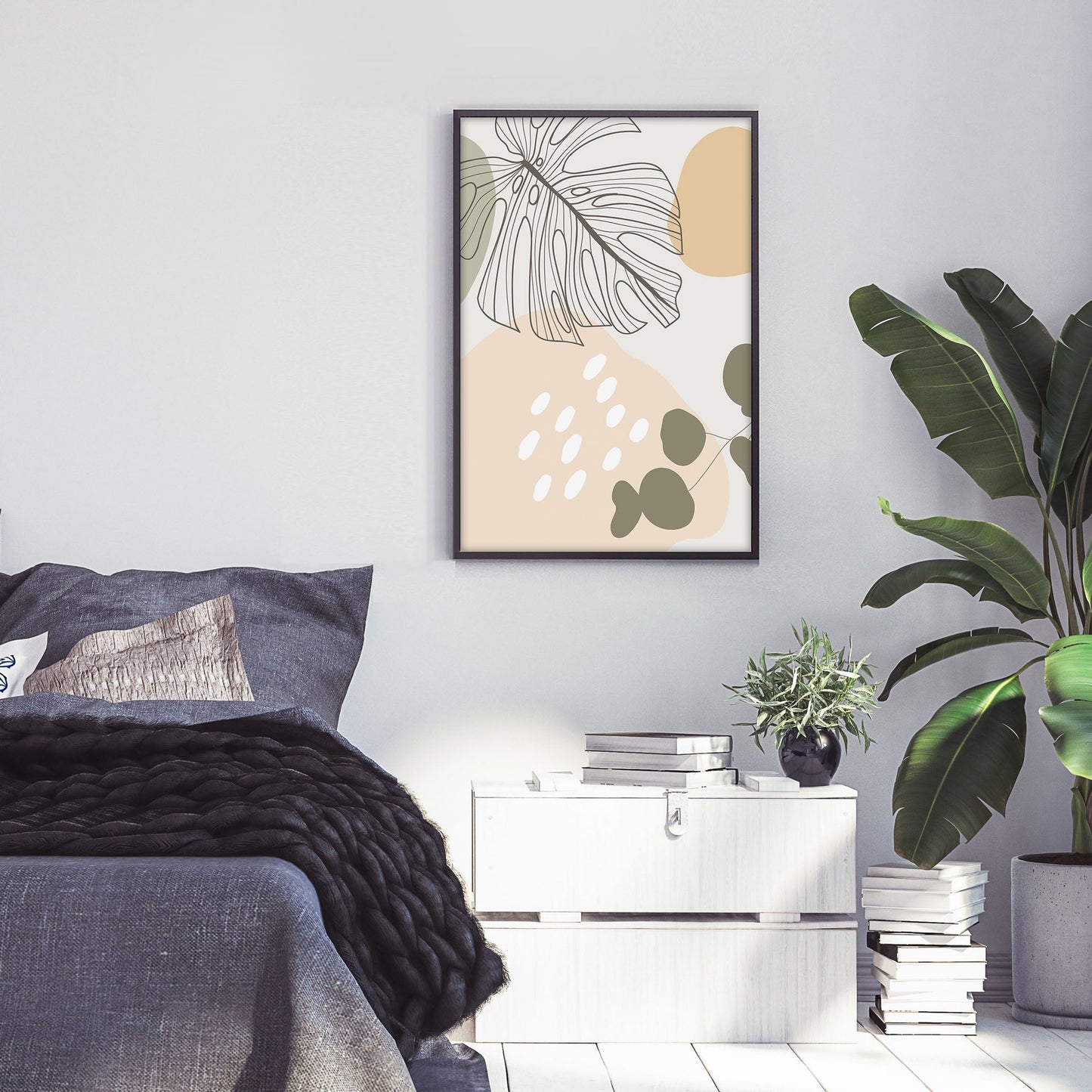 Ethan Taylor 'Retro Leaves II' Framed Art Print