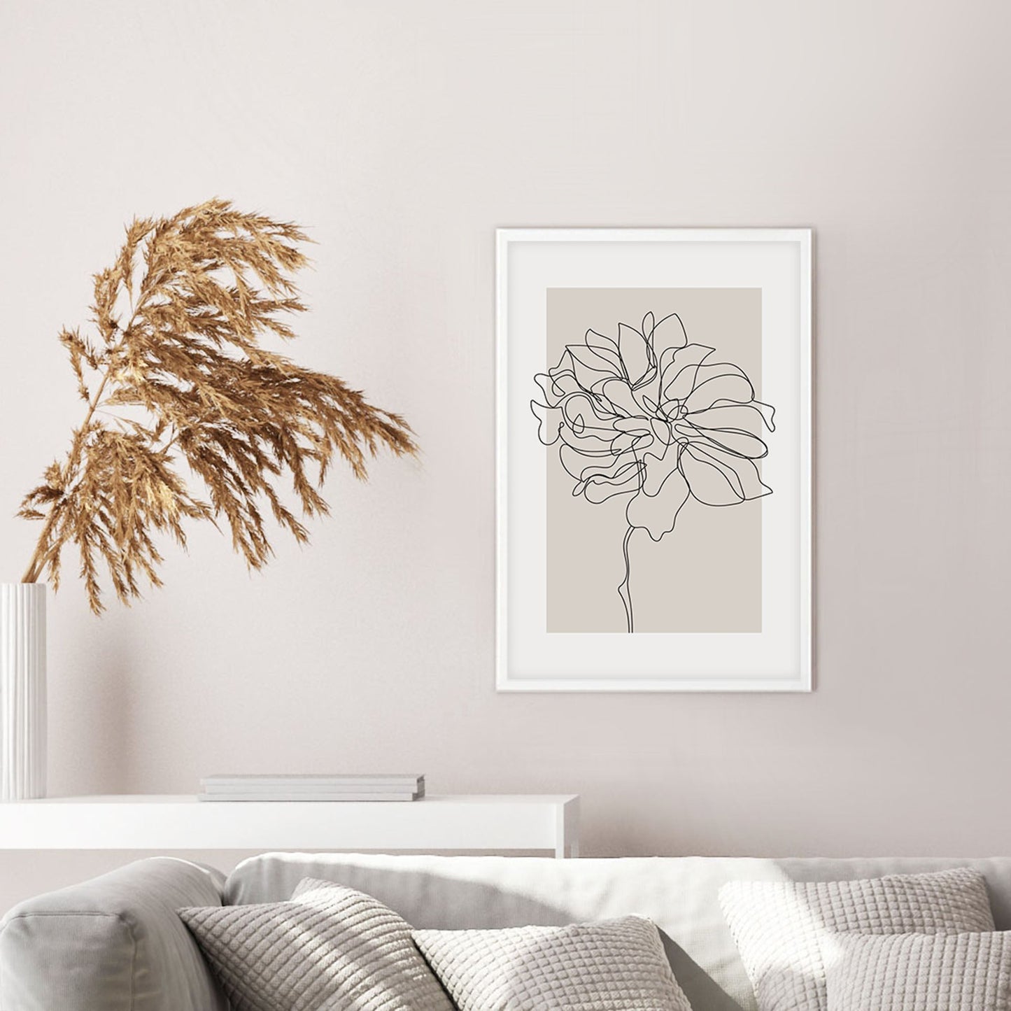 Ethan Taylor 'Flower Neutral Beige' Framed Art Print