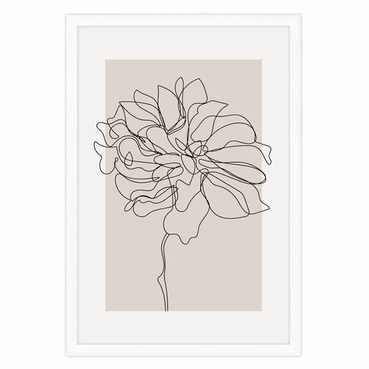 Ethan Taylor 'Flower Neutral Beige' Framed Art Print