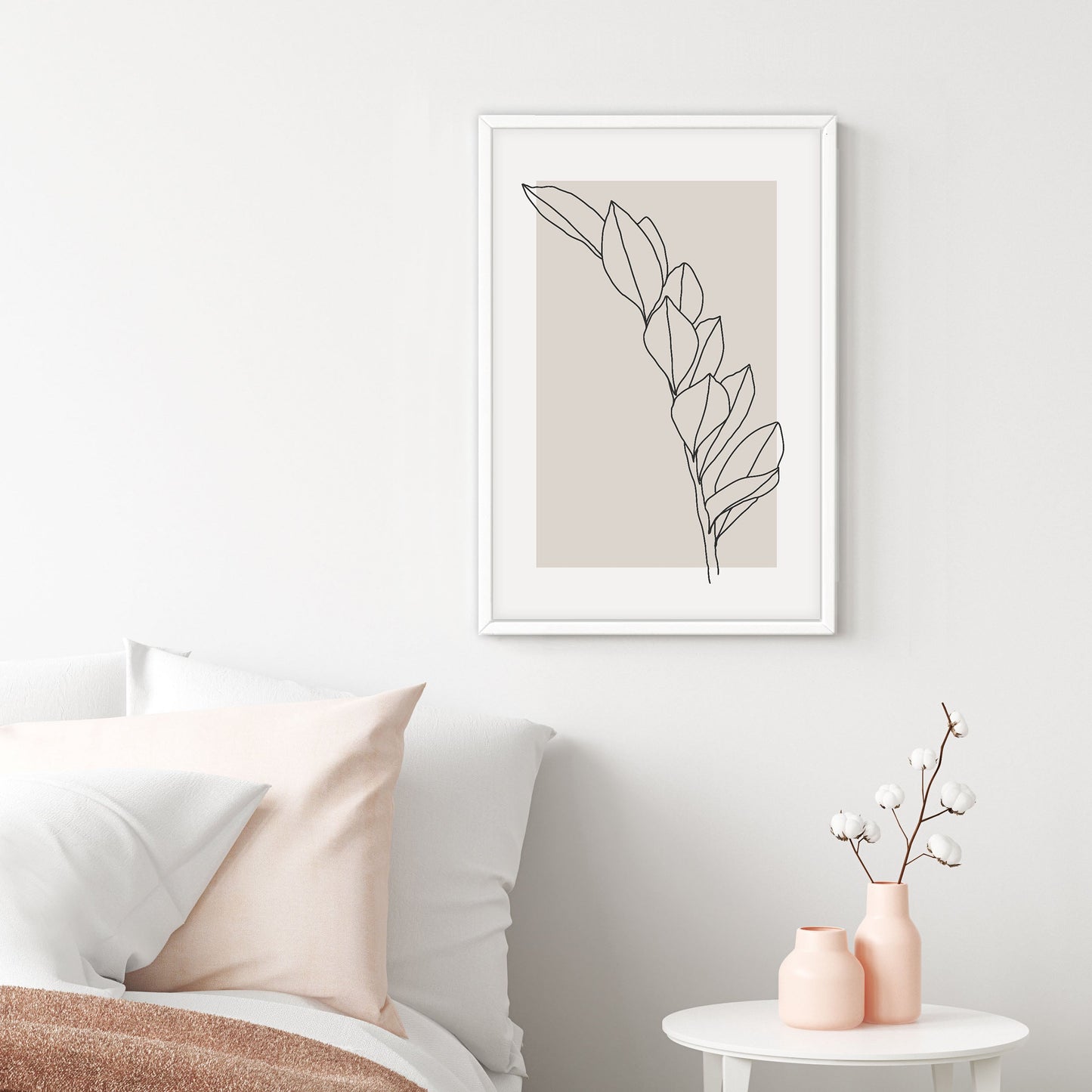 Ethan Taylor 'Plant III Neutral Beige' Framed Art Print