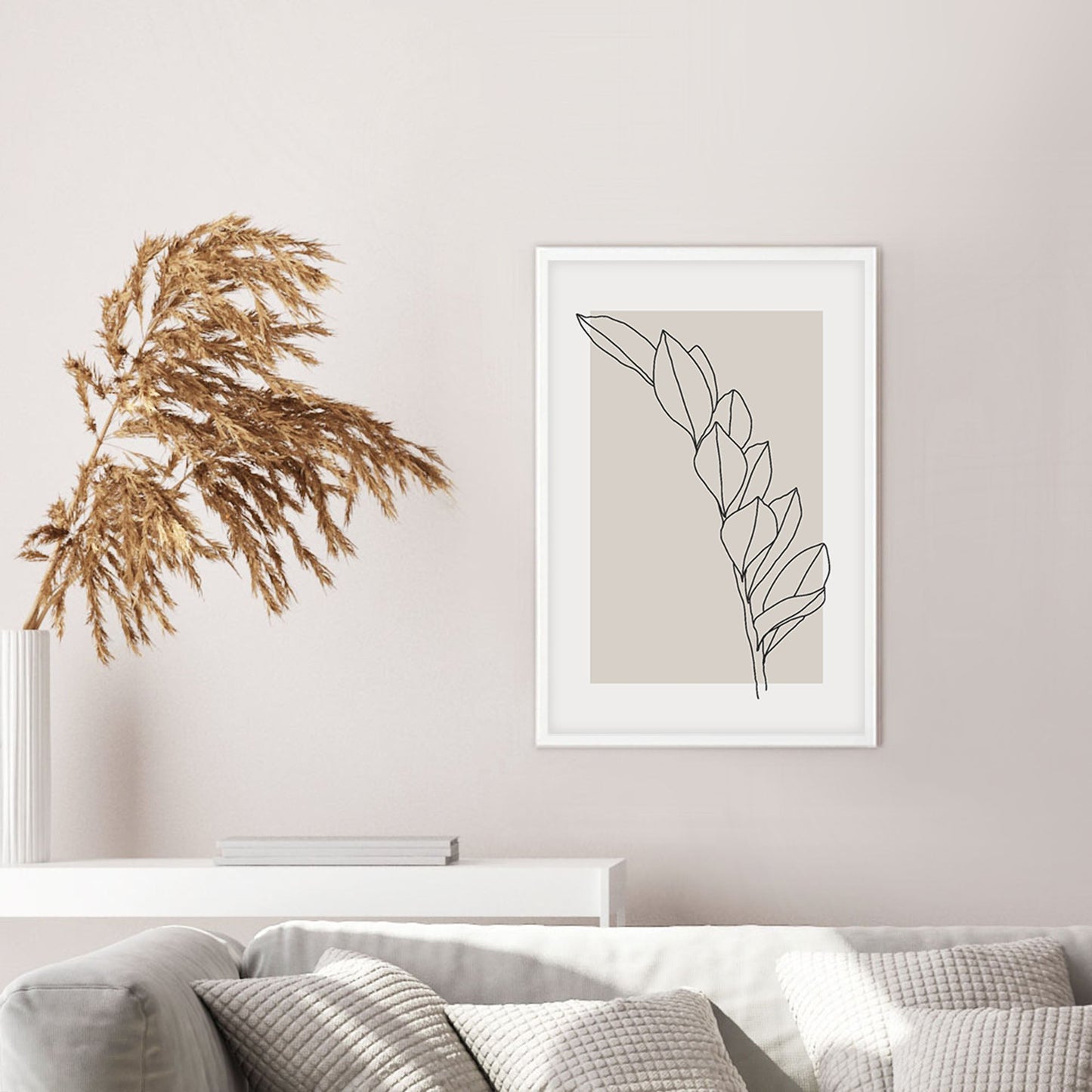 Ethan Taylor 'Plant III Neutral Beige' Framed Art Print