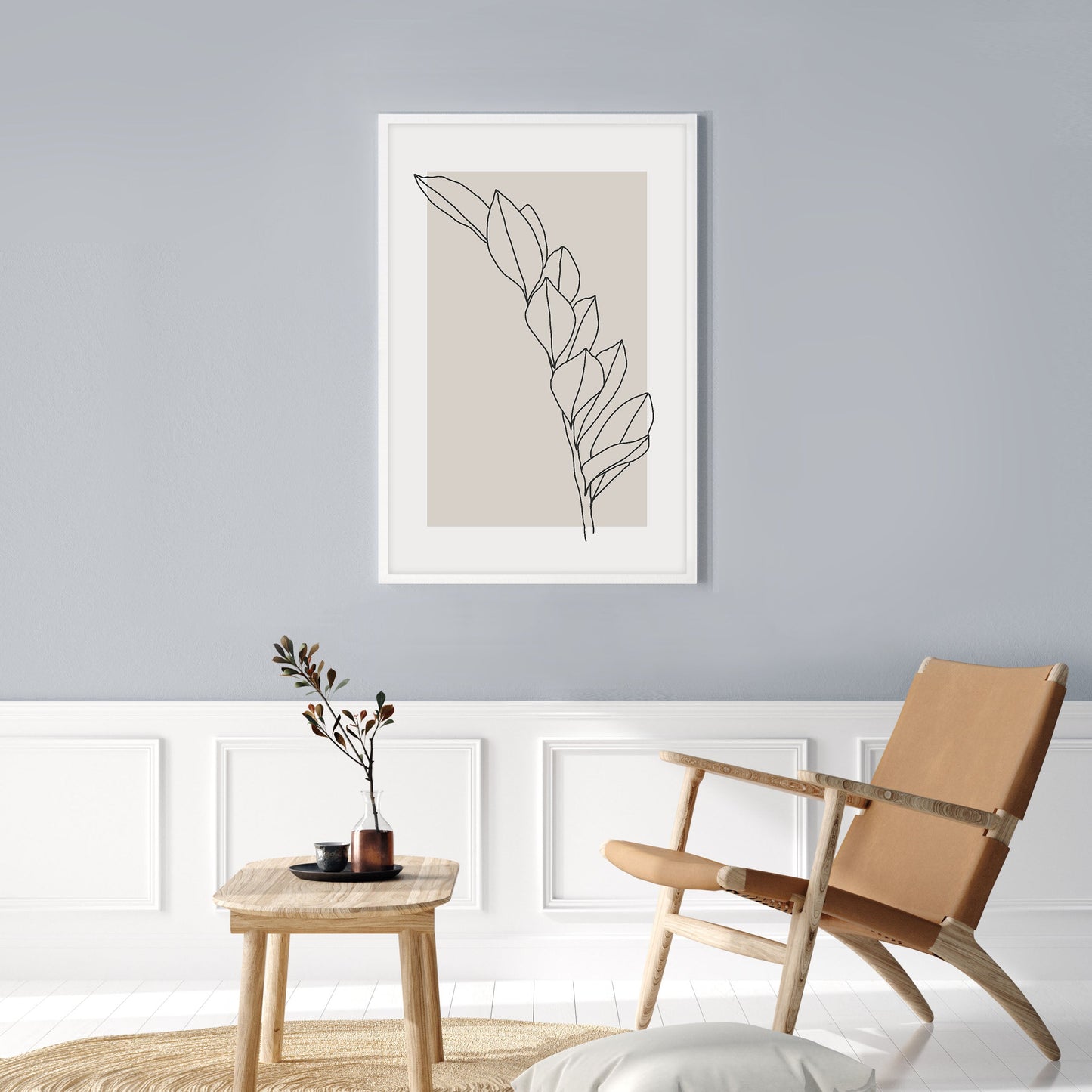 Ethan Taylor 'Plant III Neutral Beige' Framed Art Print