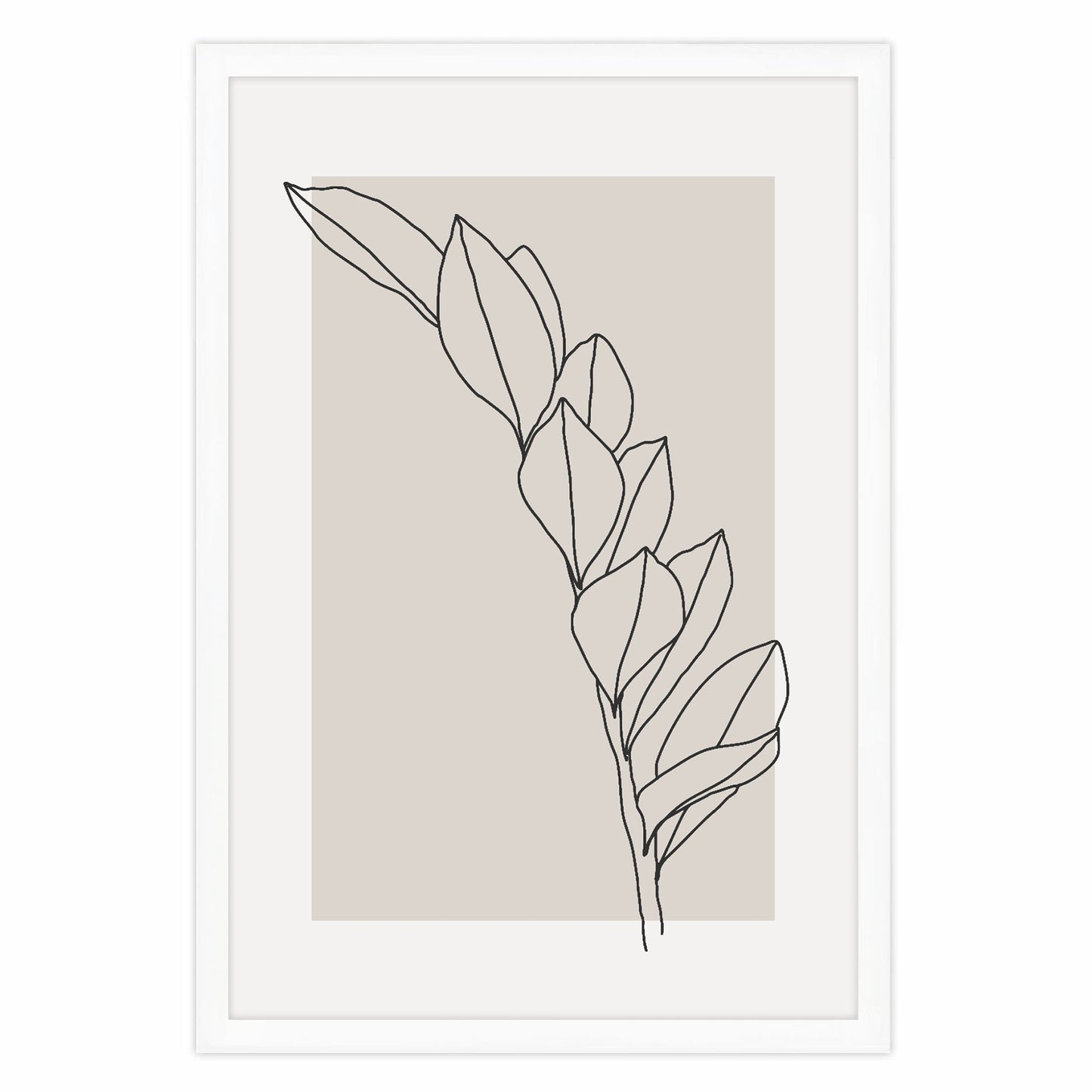 Ethan Taylor 'Plant III Neutral Beige' Framed Art Print