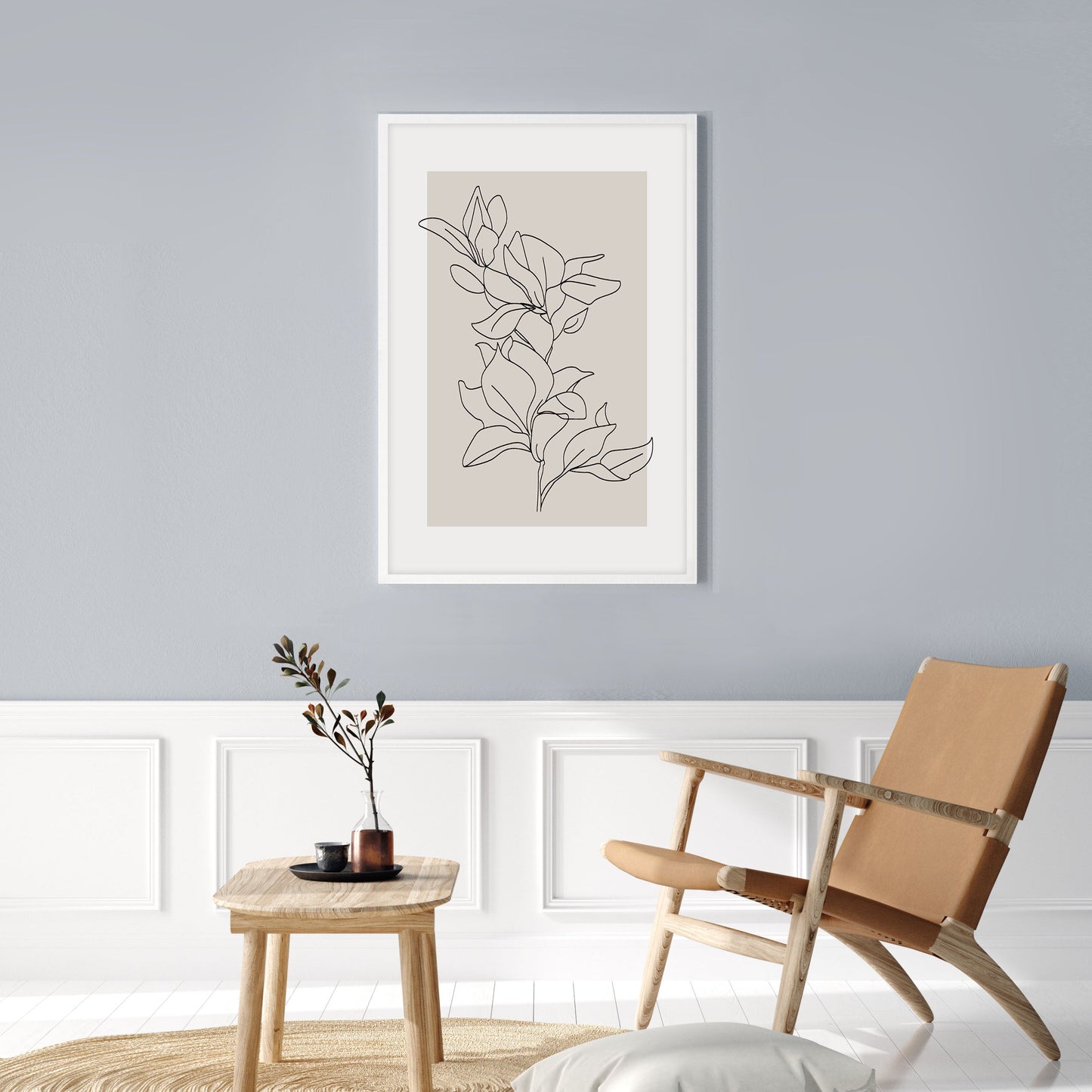 Ethan Taylor 'Plant II Neutral Beige' Framed Art Print