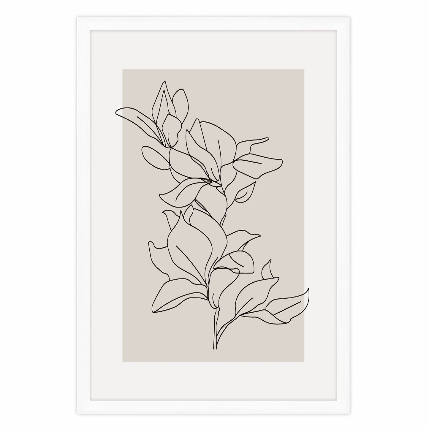 Ethan Taylor 'Plant II Neutral Beige' Framed Art Print