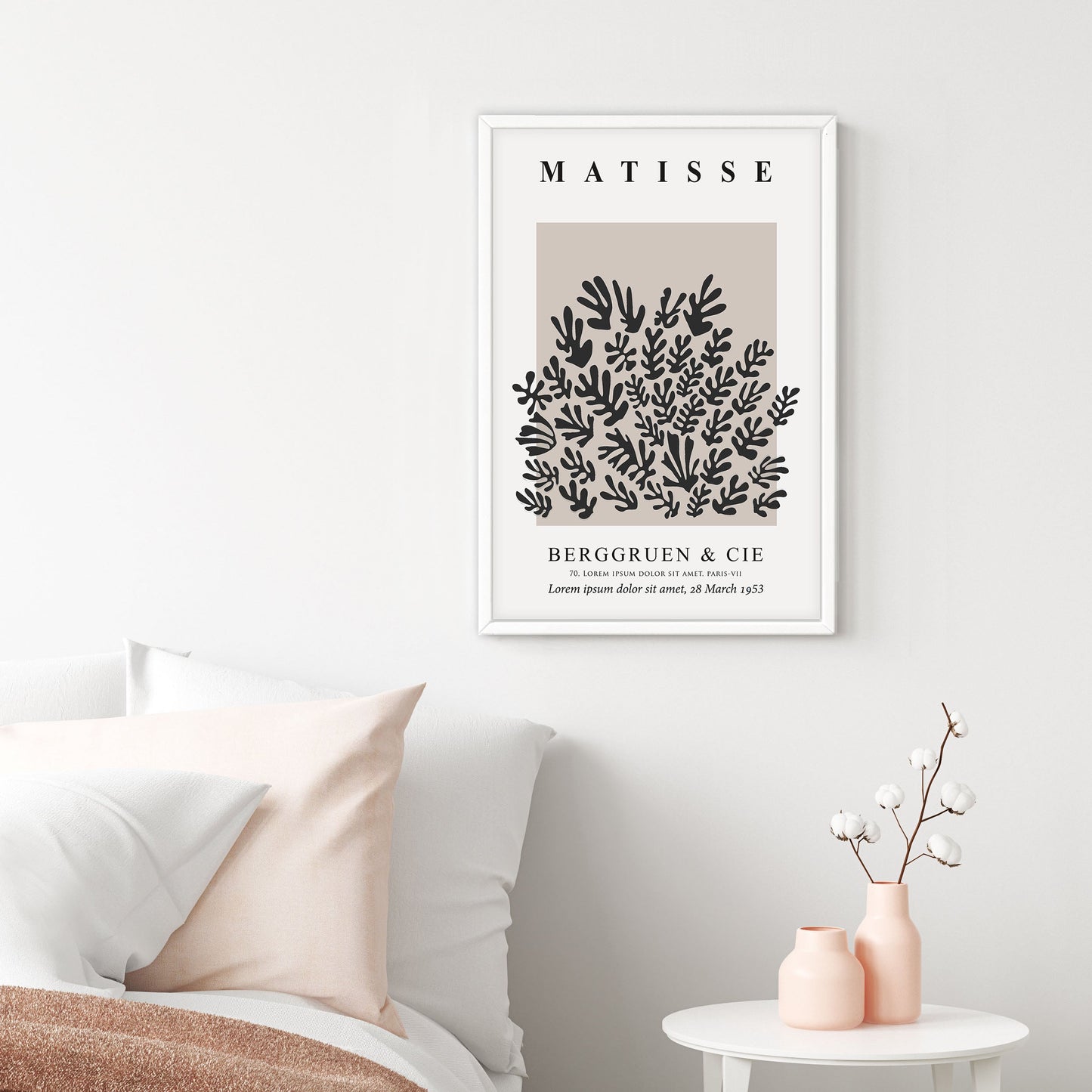 Ethan Taylor 'Matisse Cutouts Black & Beige' Framed Art Print