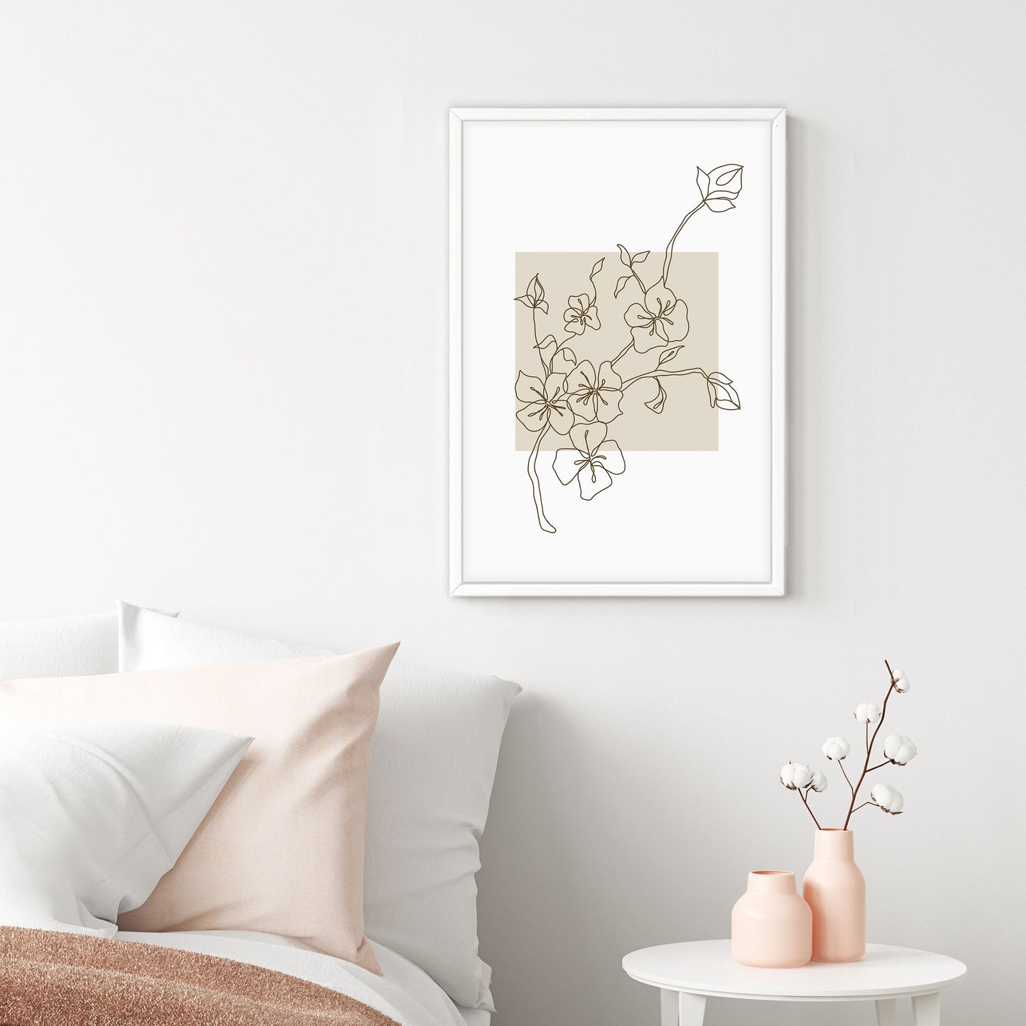 Ethan Taylor 'The Flowers Beige' Framed Art Print