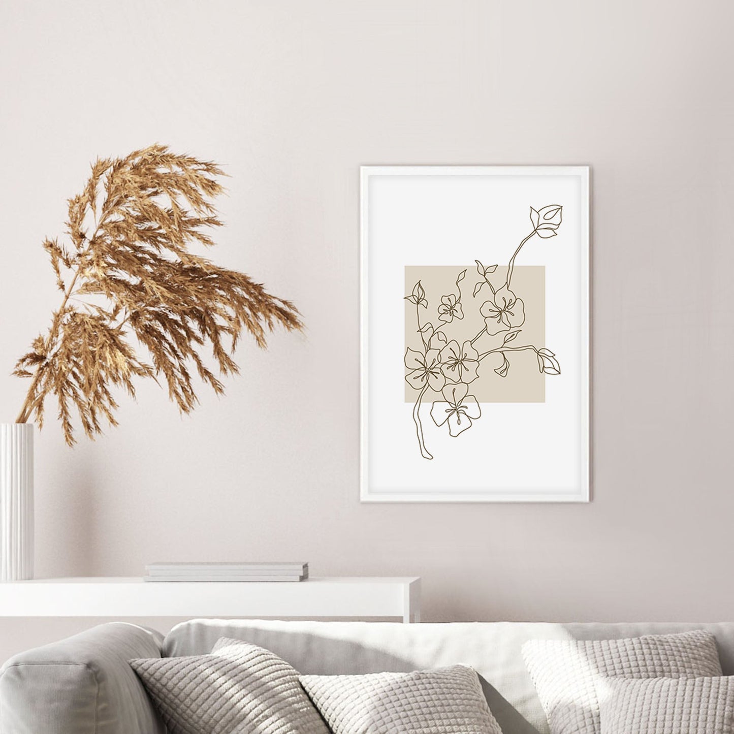 Ethan Taylor 'The Flowers Beige' Framed Art Print