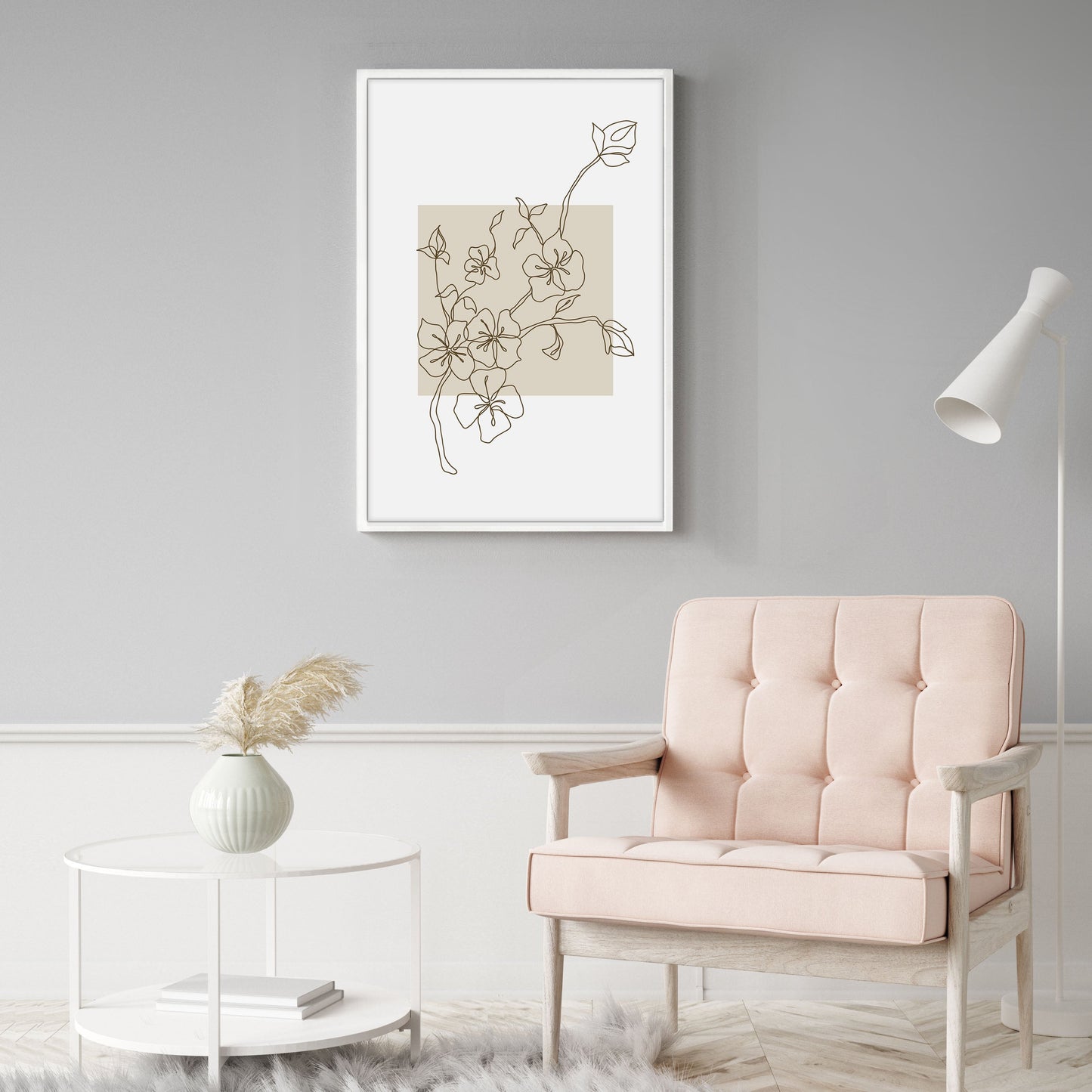 Ethan Taylor 'The Flowers Beige' Framed Art Print