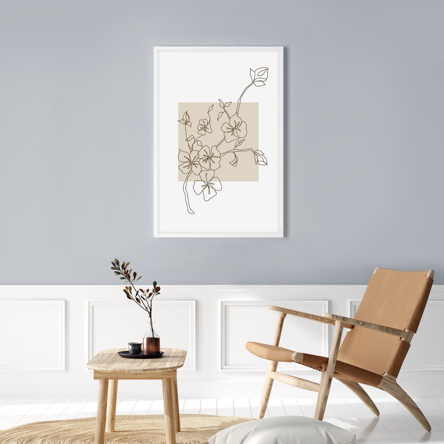 Ethan Taylor 'The Flowers Beige' Framed Art Print