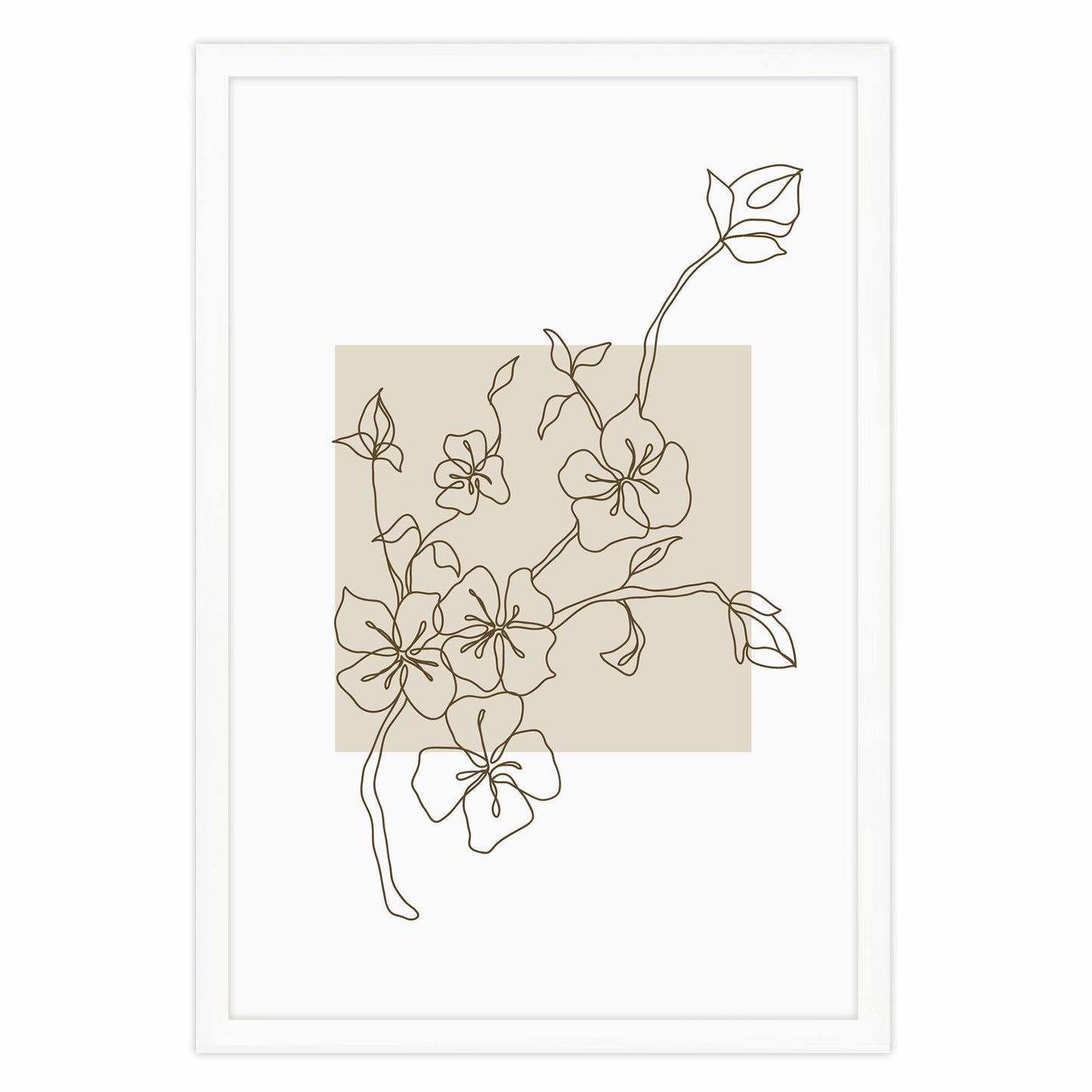 Ethan Taylor 'The Flowers Beige' Framed Art Print