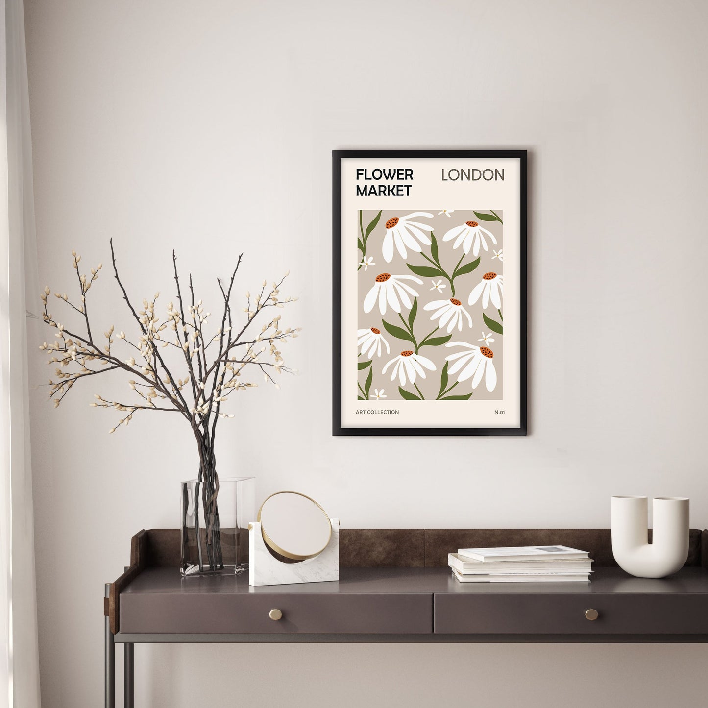 Ethan Taylor 'Flower Market London' Framed Art Print